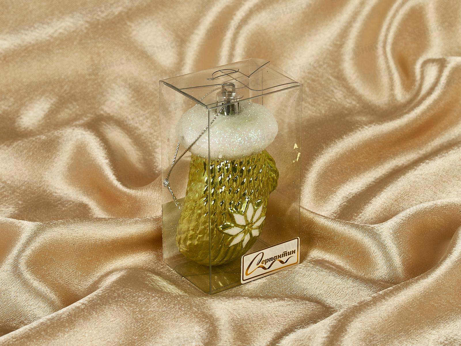 Елочная игрушка Новогодняя варежка 5*10см зеленый 916-0774