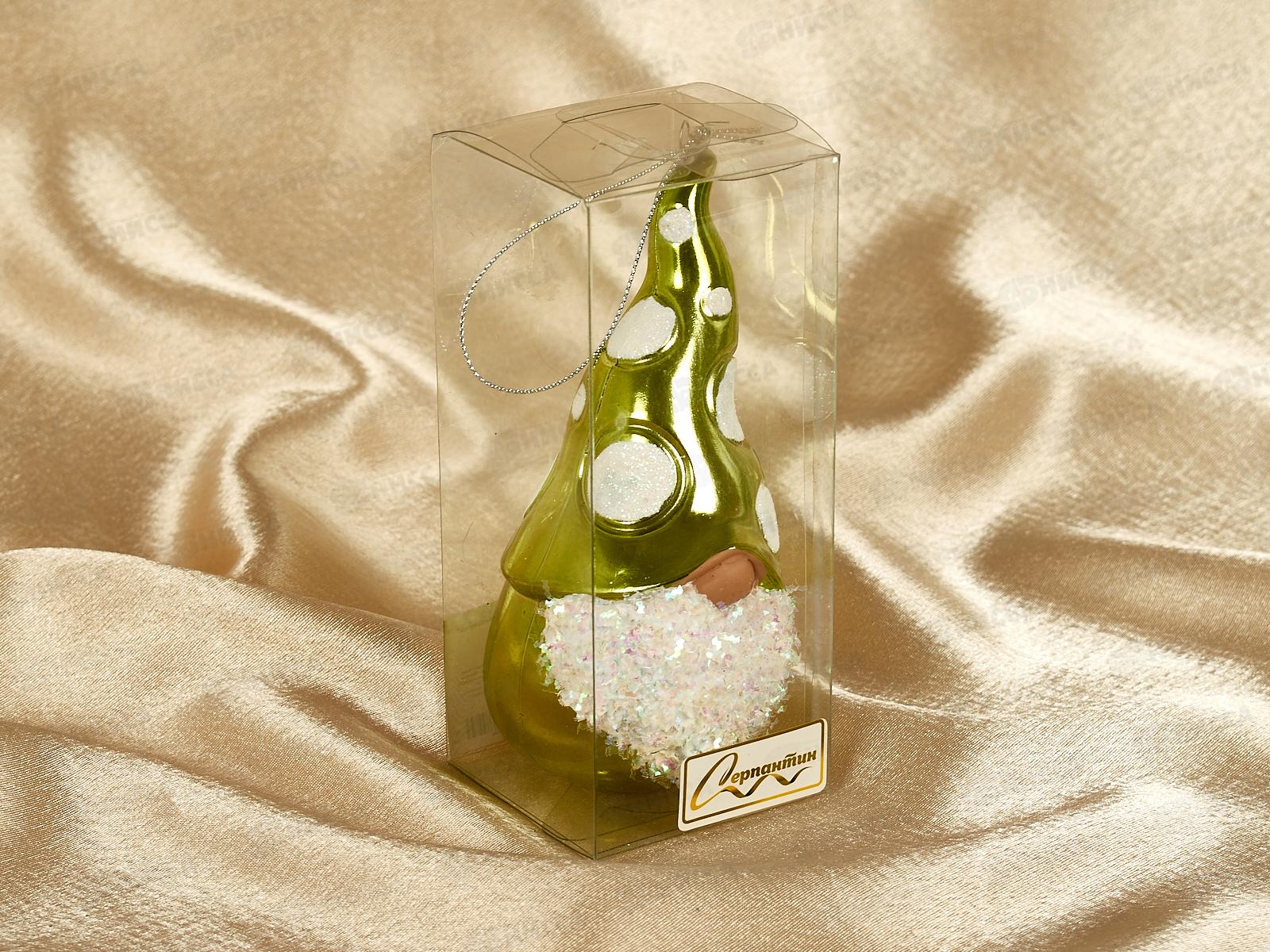 Елочная игрушка Новогодний лесовичок 5,5*12,5см зеленый 916-1144