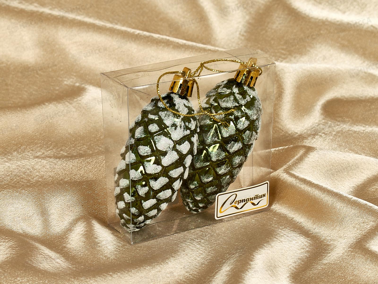 Набор елочных украшений 2шт Таинственное очарование 9см шишки 916-882