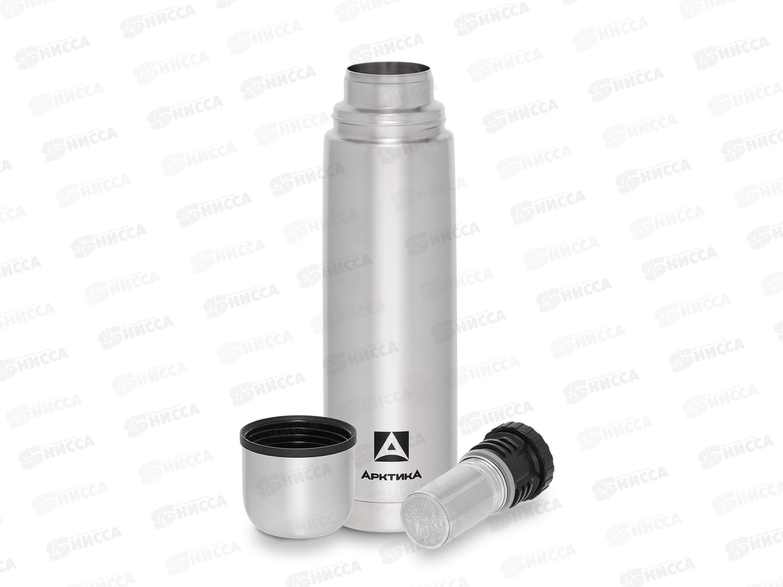 Термос 1000мл вакуумный, с ситечком, питьевой, 101-1000С тм &quotАрктика&quot