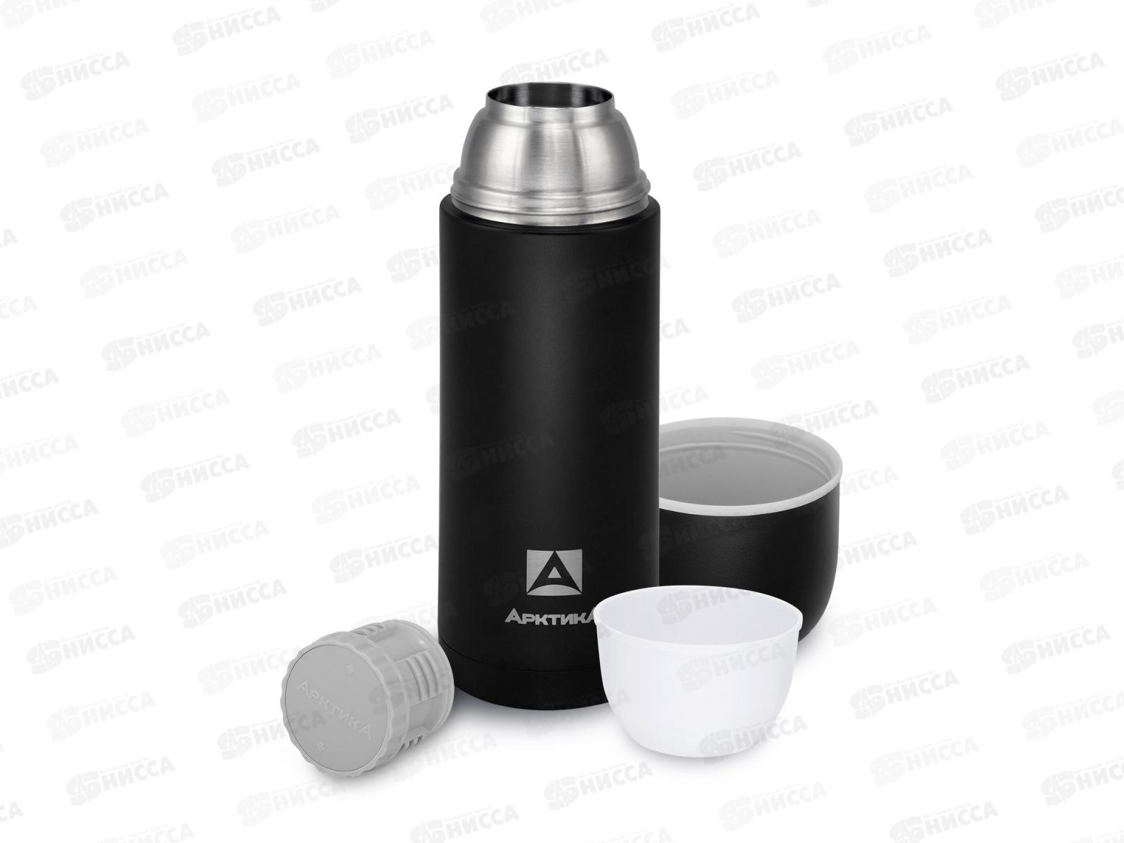 Термос 1000мл вакуумный, питьевой, 105-1000, черный, тм &quotАрктика&quot  *6