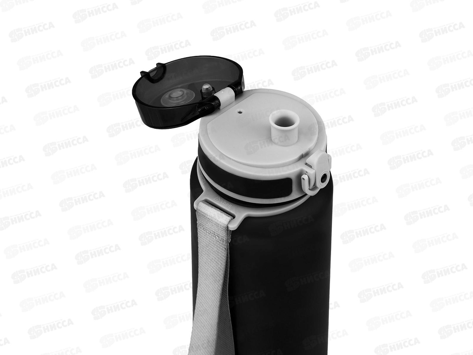 Бутылка тритановая 1000мл, черная матовая, с ситечком 720-1000 Арктика