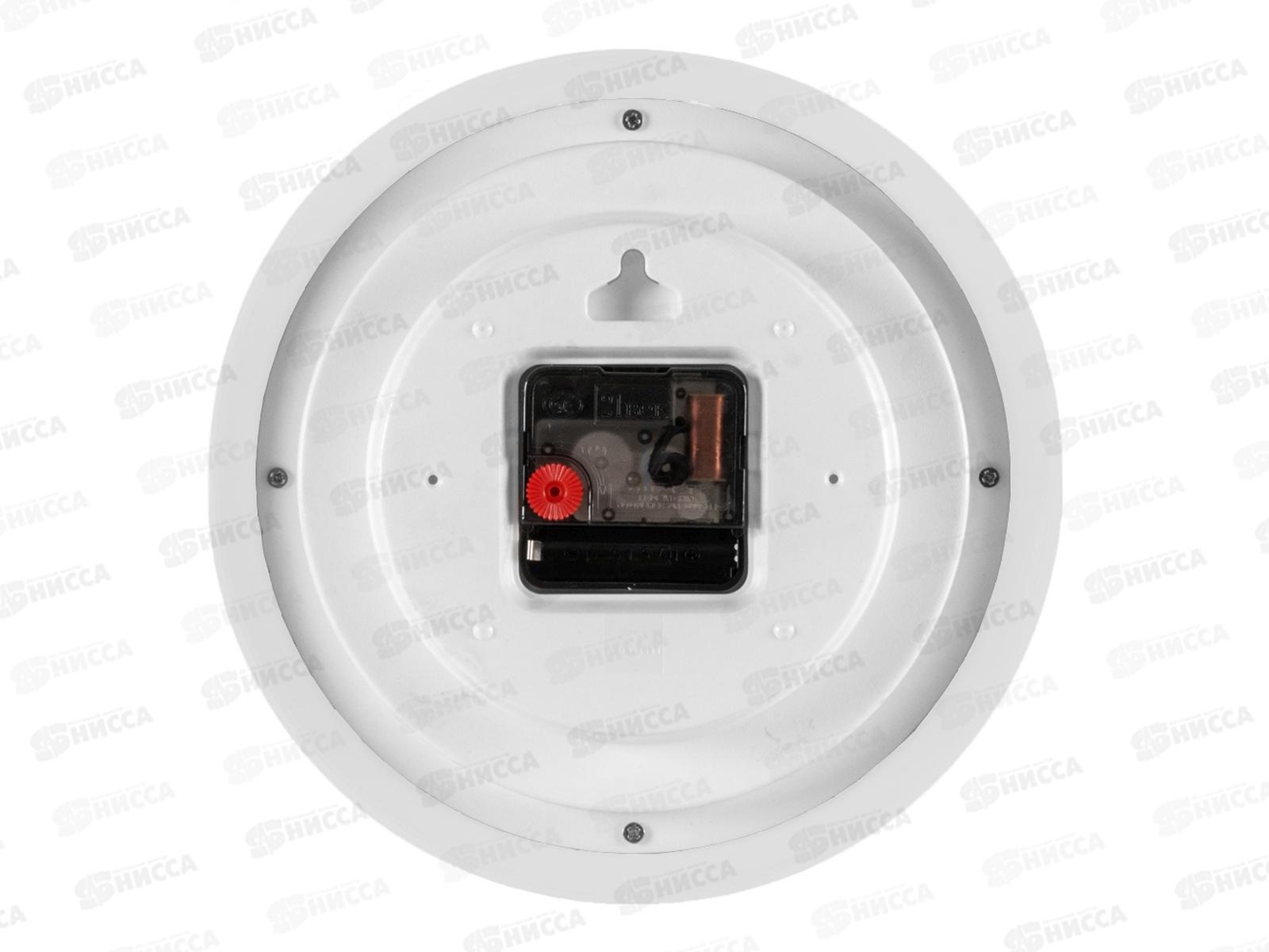 Часы настенные &quot21 Век&quot 2121-139 Венок из роз Рубин корпус белый d-21см