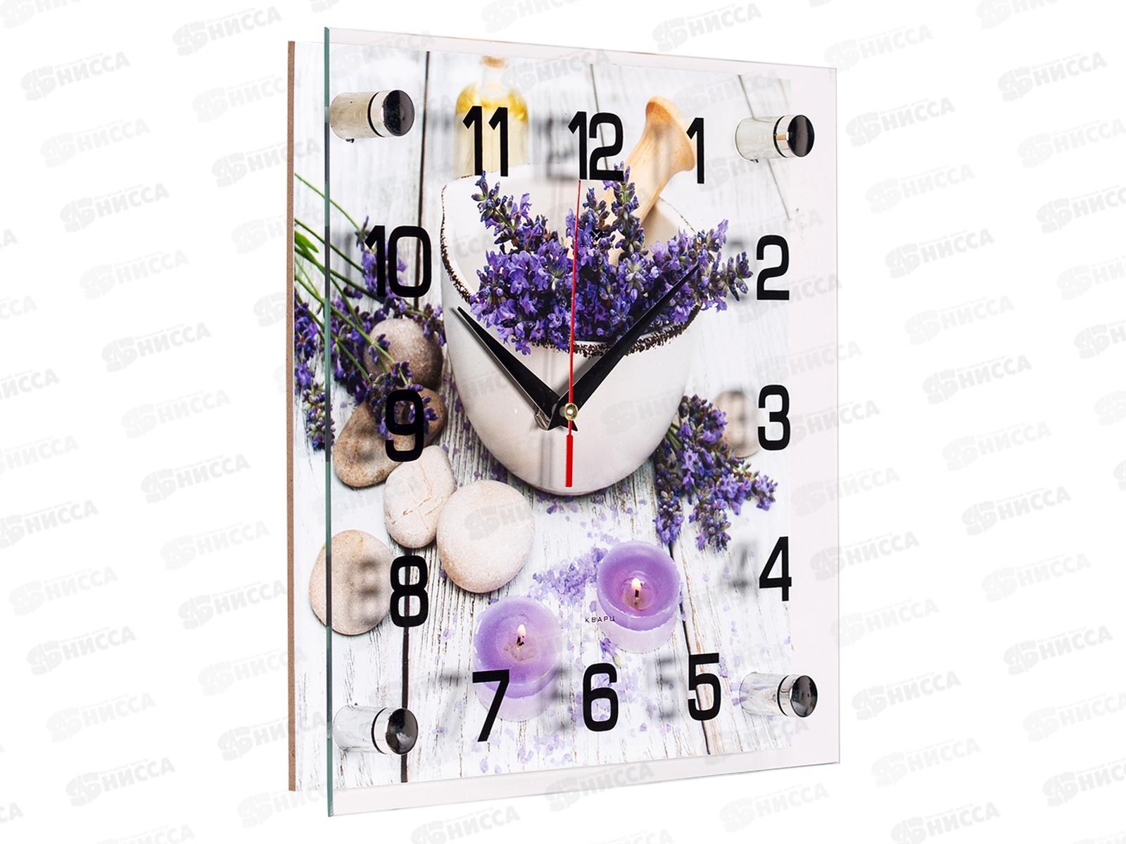 Часы настенные &quot21 Век&quot 2525-059 Цветы лаванды Рубин