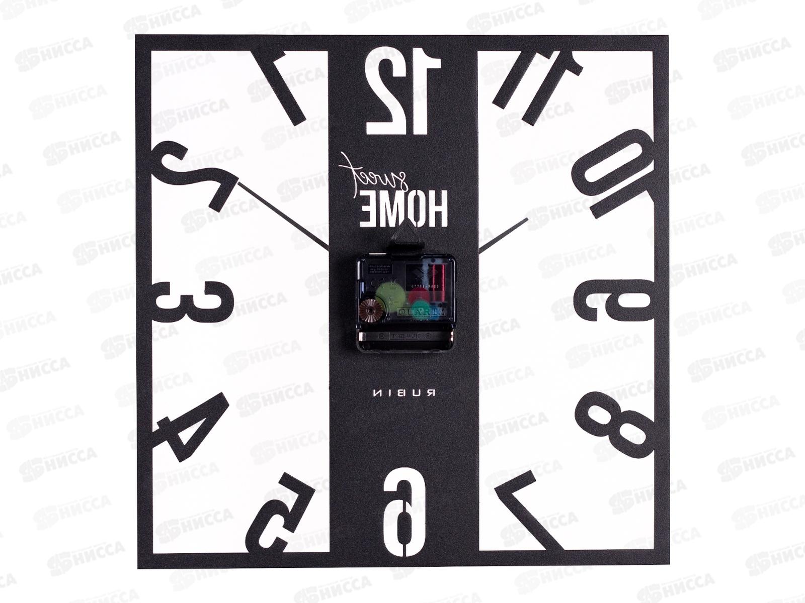 Часы настенные &quot21 Век&quot 3004-003 Классика металл черный Рубин