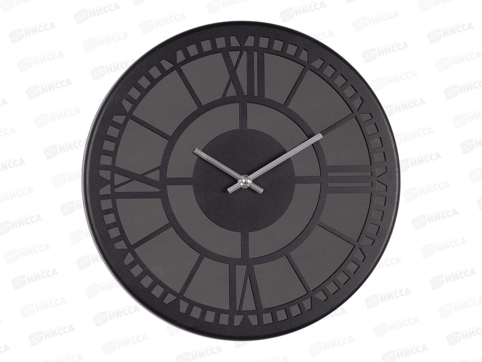 Часы настенные &quot21 Век&quot 3230-004 Классика металл+зеркало черный Рубин