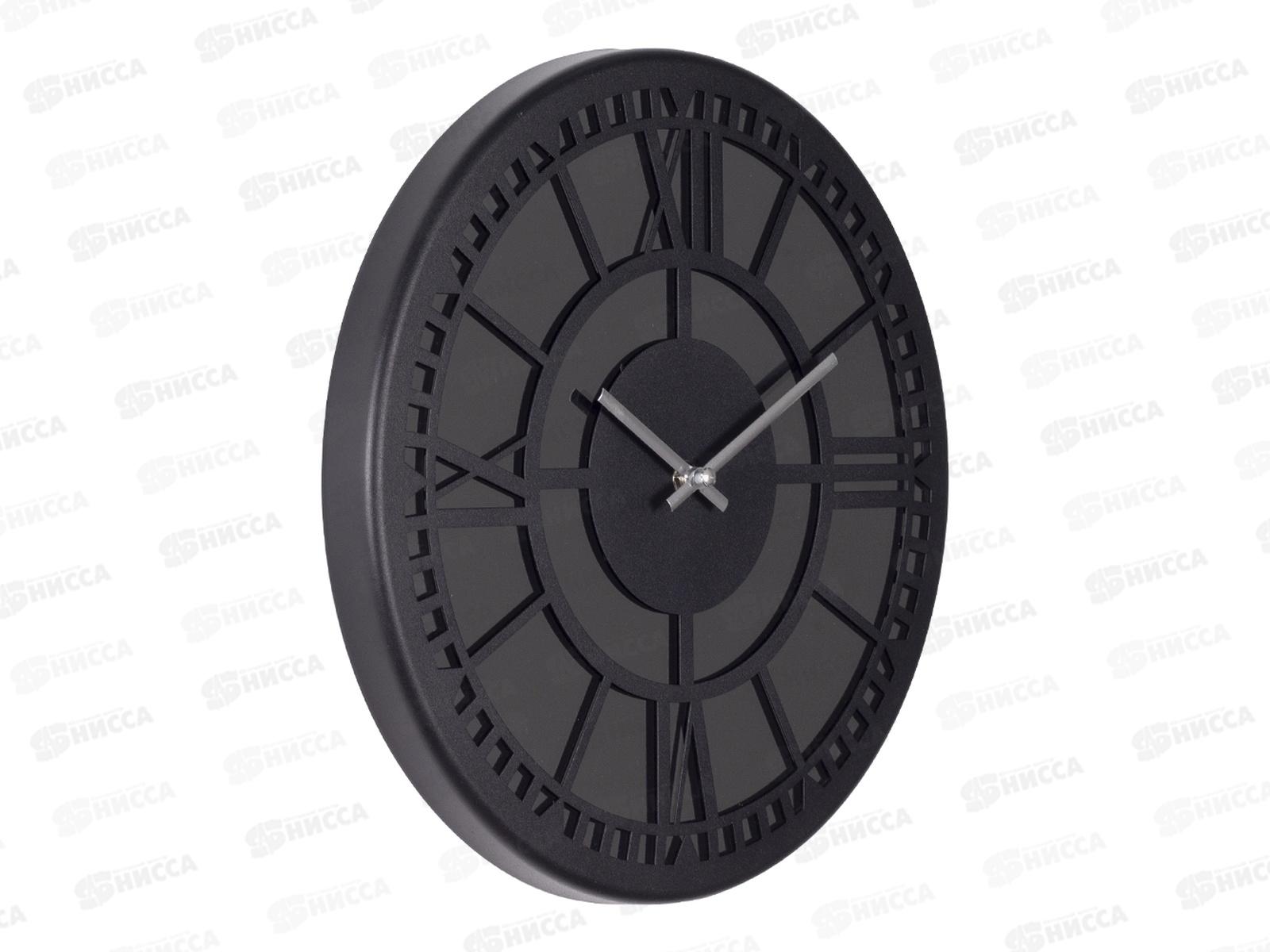 Часы настенные &quot21 Век&quot 3230-004 Классика металл+зеркало черный Рубин