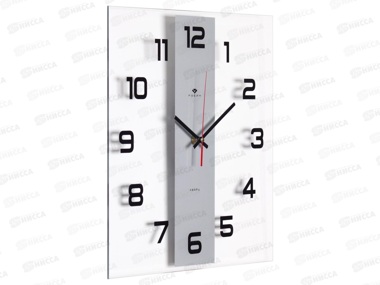 Часы настенные &quot21 Век&quot 3537-003 Полоса прозрачные Рубин