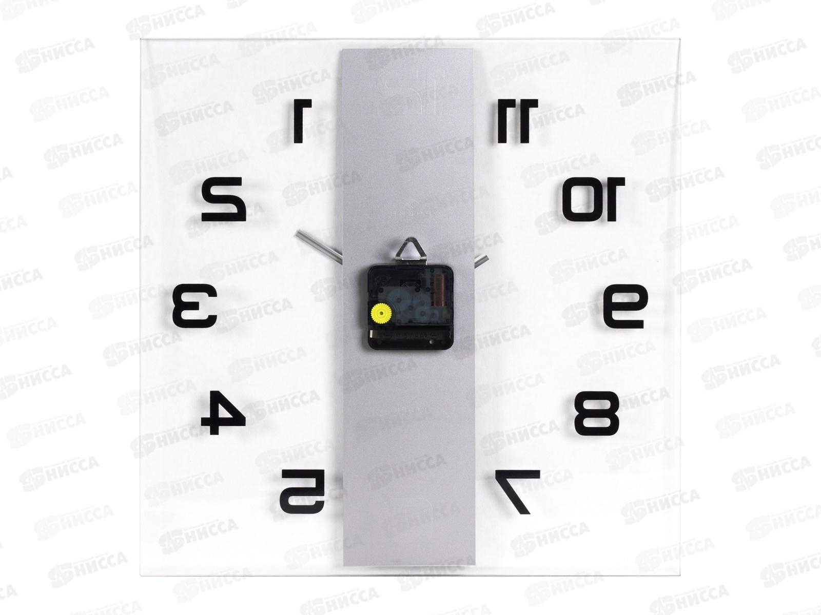 Часы настенные &quot21 Век&quot 3537-003 Полоса прозрачные Рубин