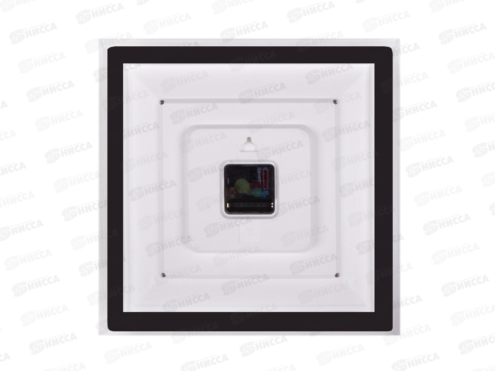 Часы настенные &quot21 Век&quot 3636-001 Геометрия1 квадрат белый Рубин