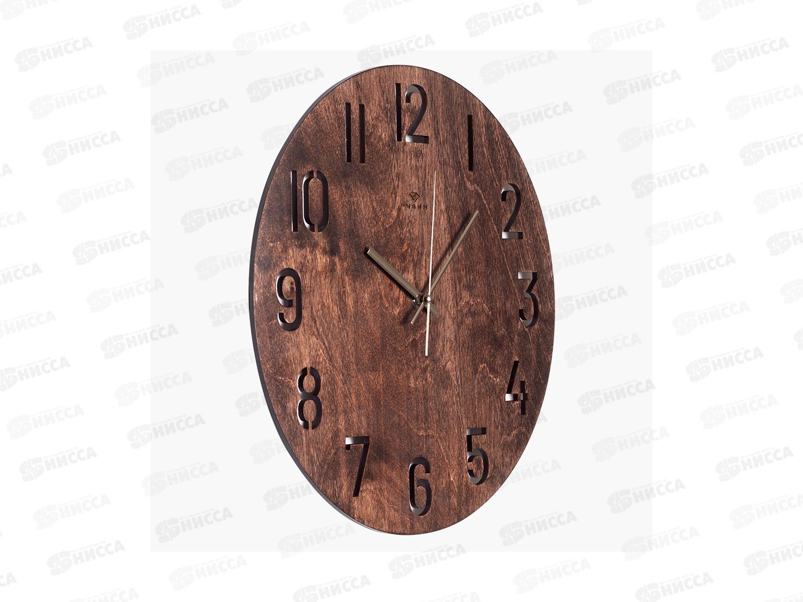 Часы настенные &quot21 Век&quot 4002-01 Натура деревянные Рубин