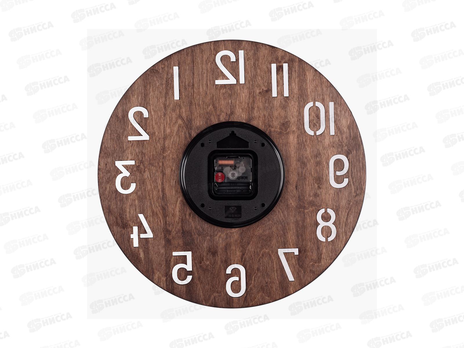 Часы настенные &quot21 Век&quot 4002-01 Натура деревянные Рубин