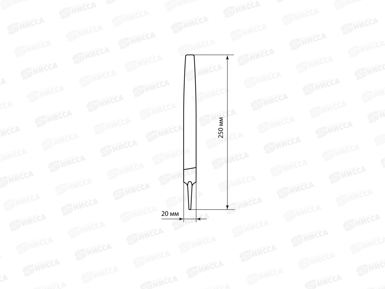 Напильник полукруглый длинна 200мм №2 без рукоятки Рубин TDM 0229