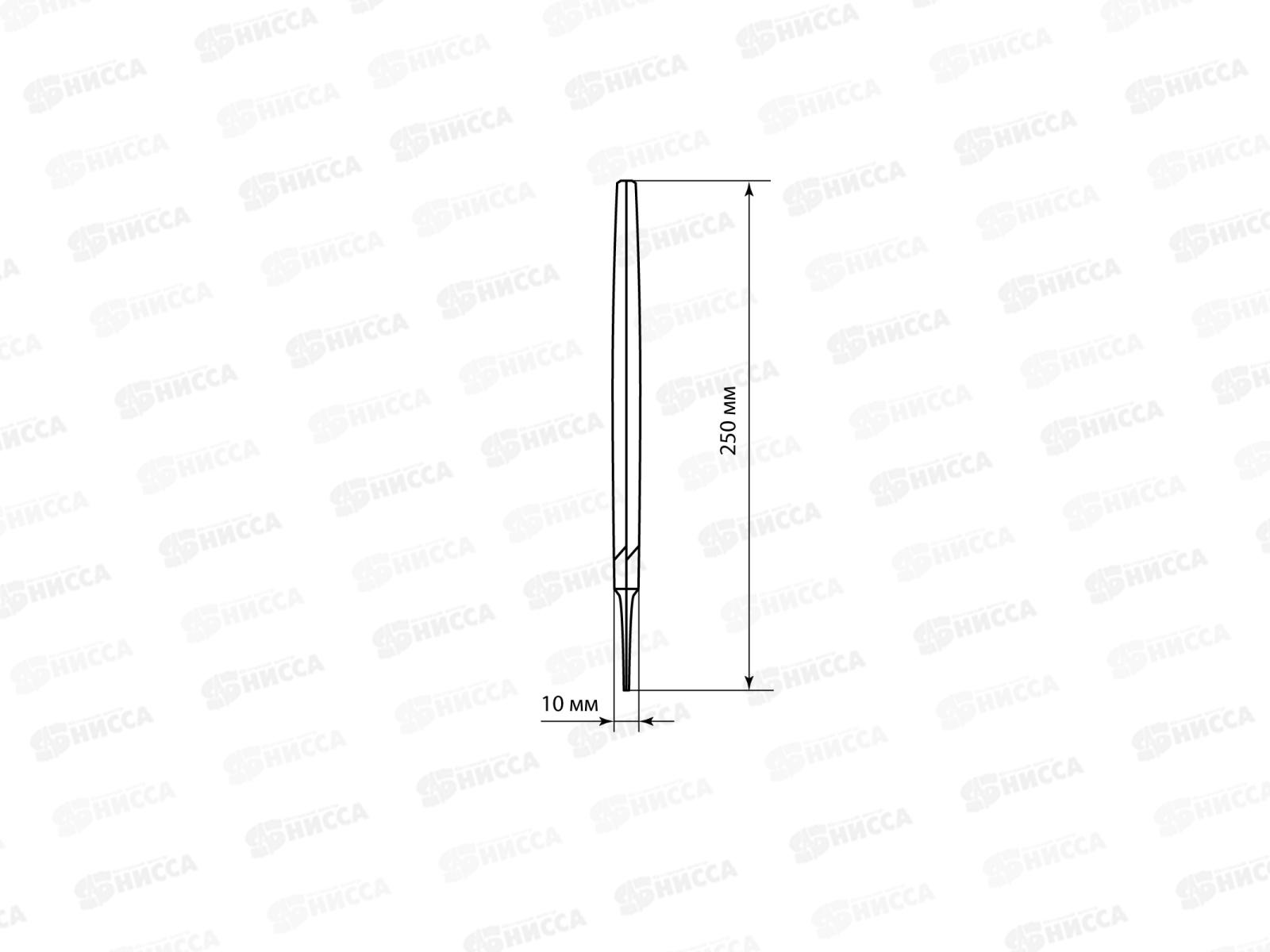 Напильник трехгранный длинна 200мм №2 без рукоятки Рубин TDM 0220