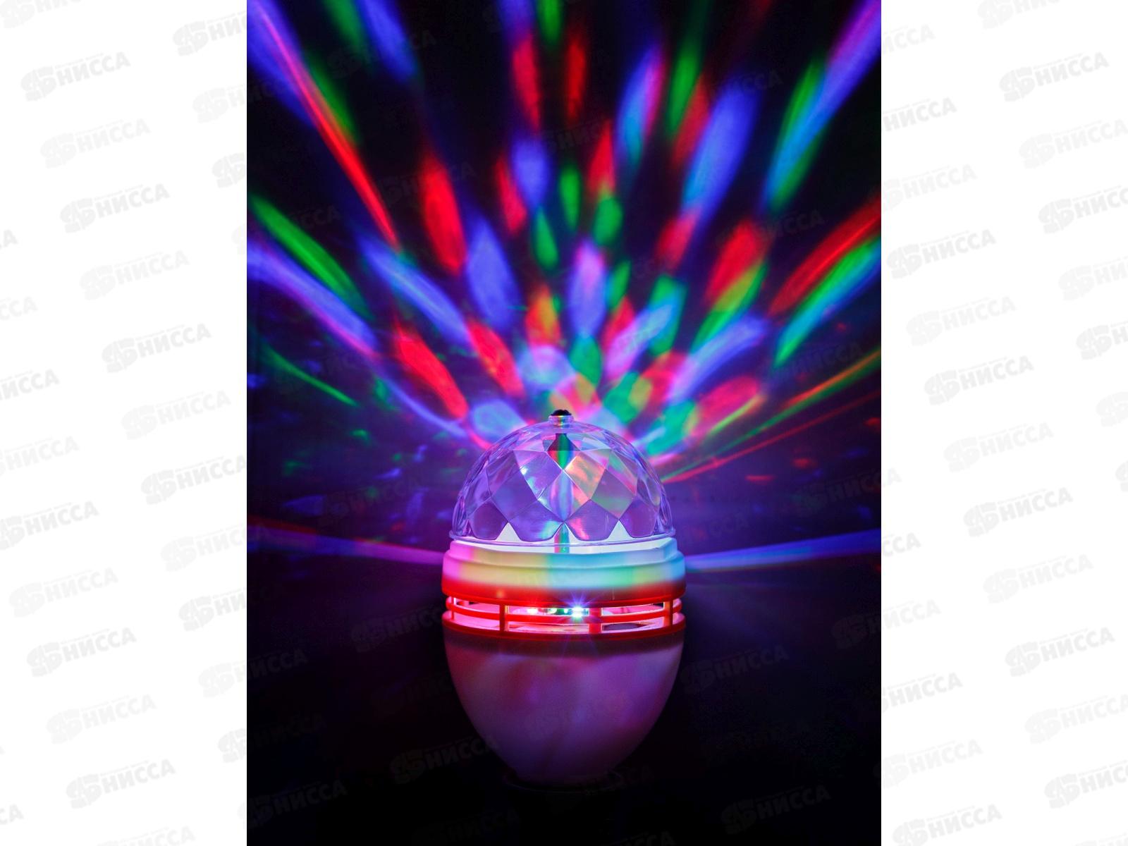 Диско-лампа ДС-01с цок Е27 3Вт RGB 220В белый TDM 0500