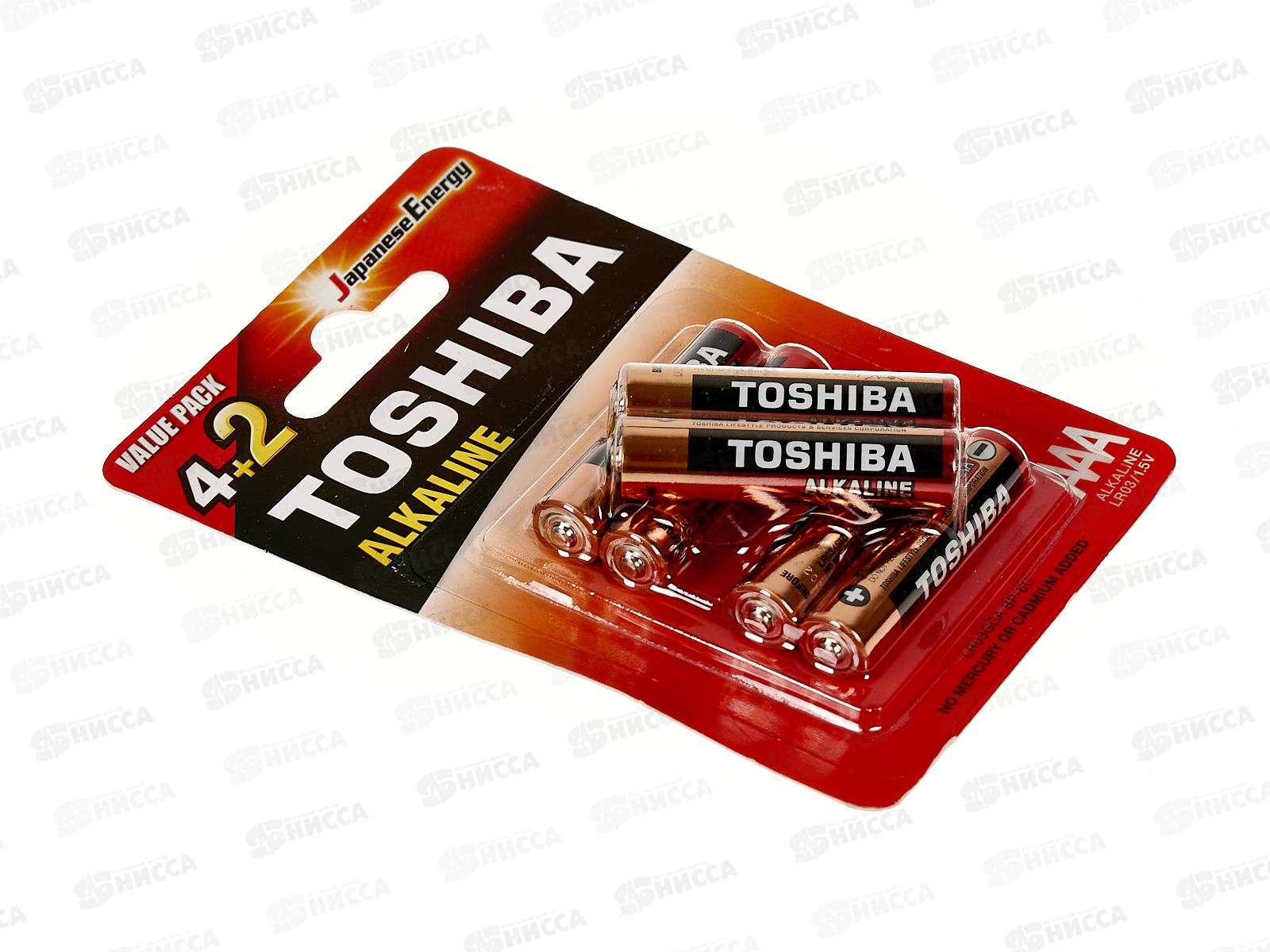 Батарейка ТОШИБА LR03 Red 6/card   *6/72/576
