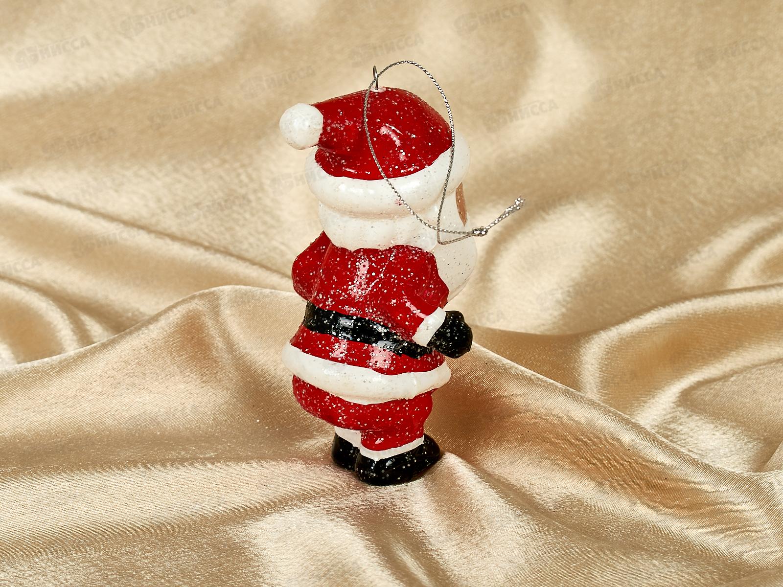 Елочная игрушка Дедушка Мороз 7,5*11,5см 107-6074