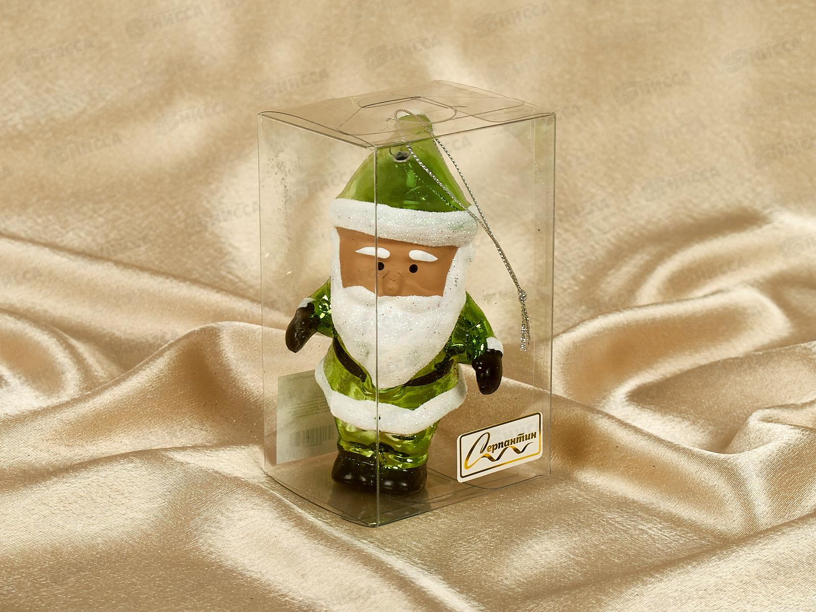 Елочная игрушка Очаровательный дедушка 7*12см салатовый 107-6068