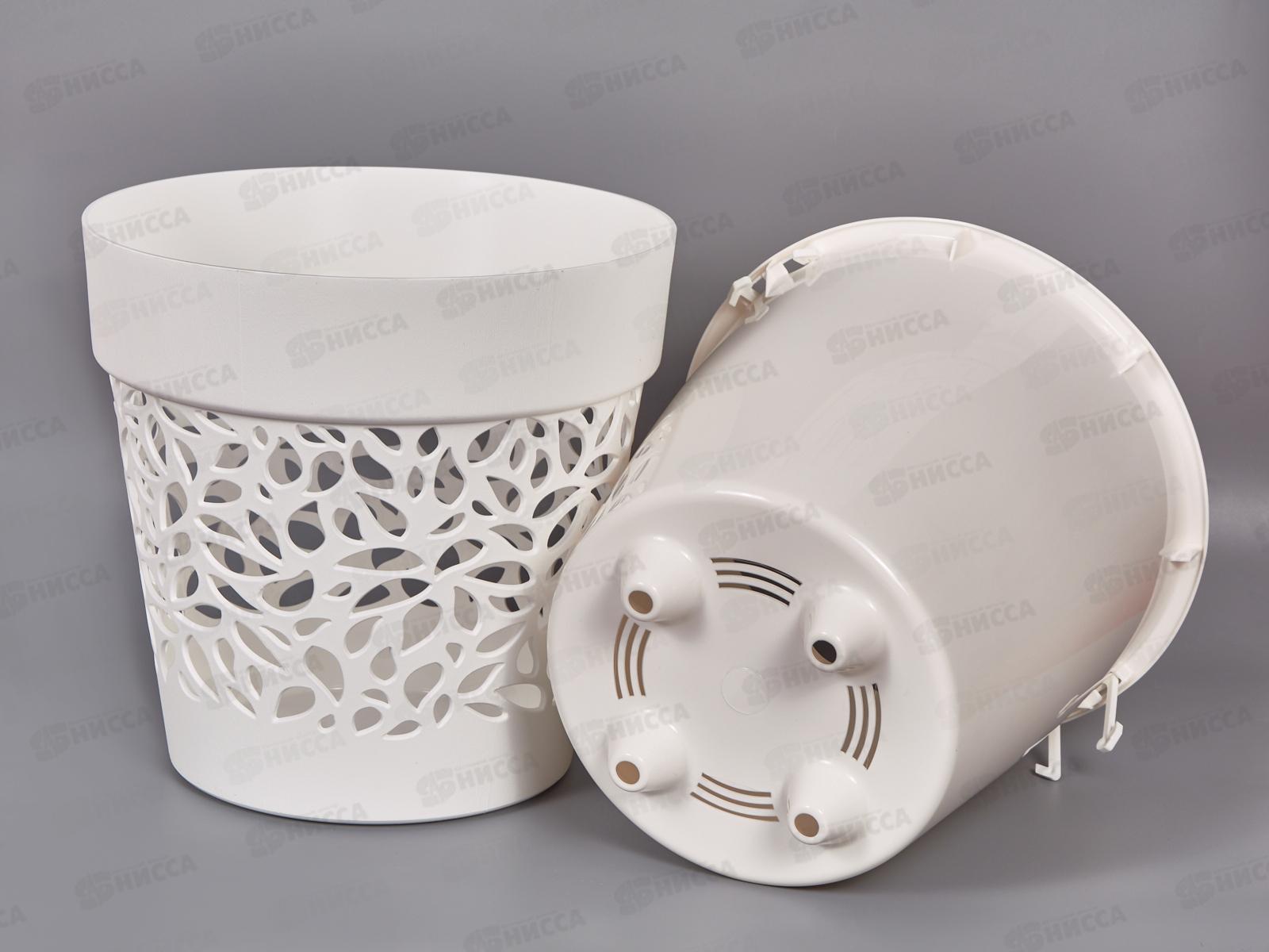 Кашпо &quotБлоссом&quot 8,3л Белый/Белый КШ-0504 *6