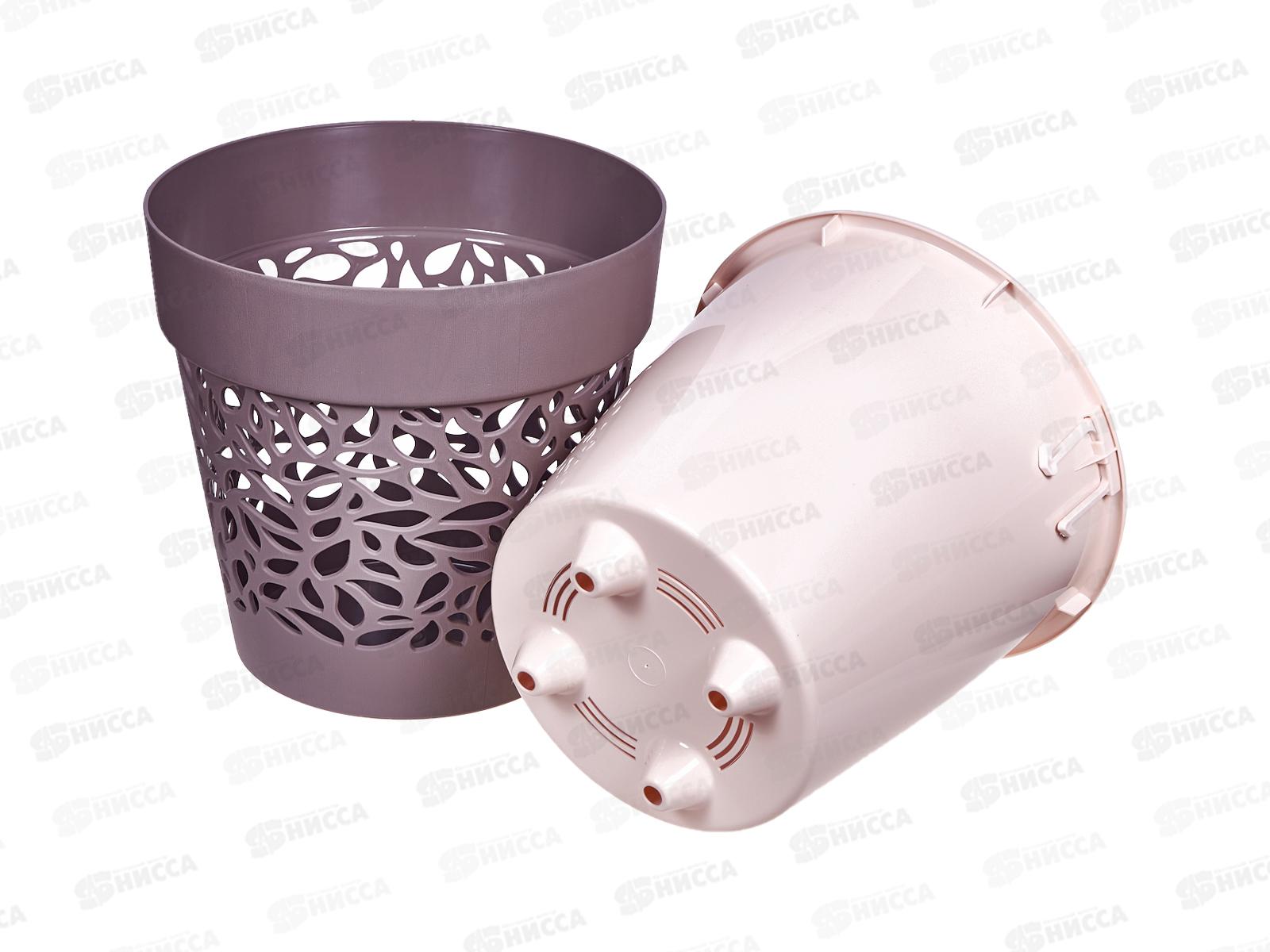 Кашпо &quotБлоссом&quot 8,3л Мокачино/Пудра КШ-0507 *6