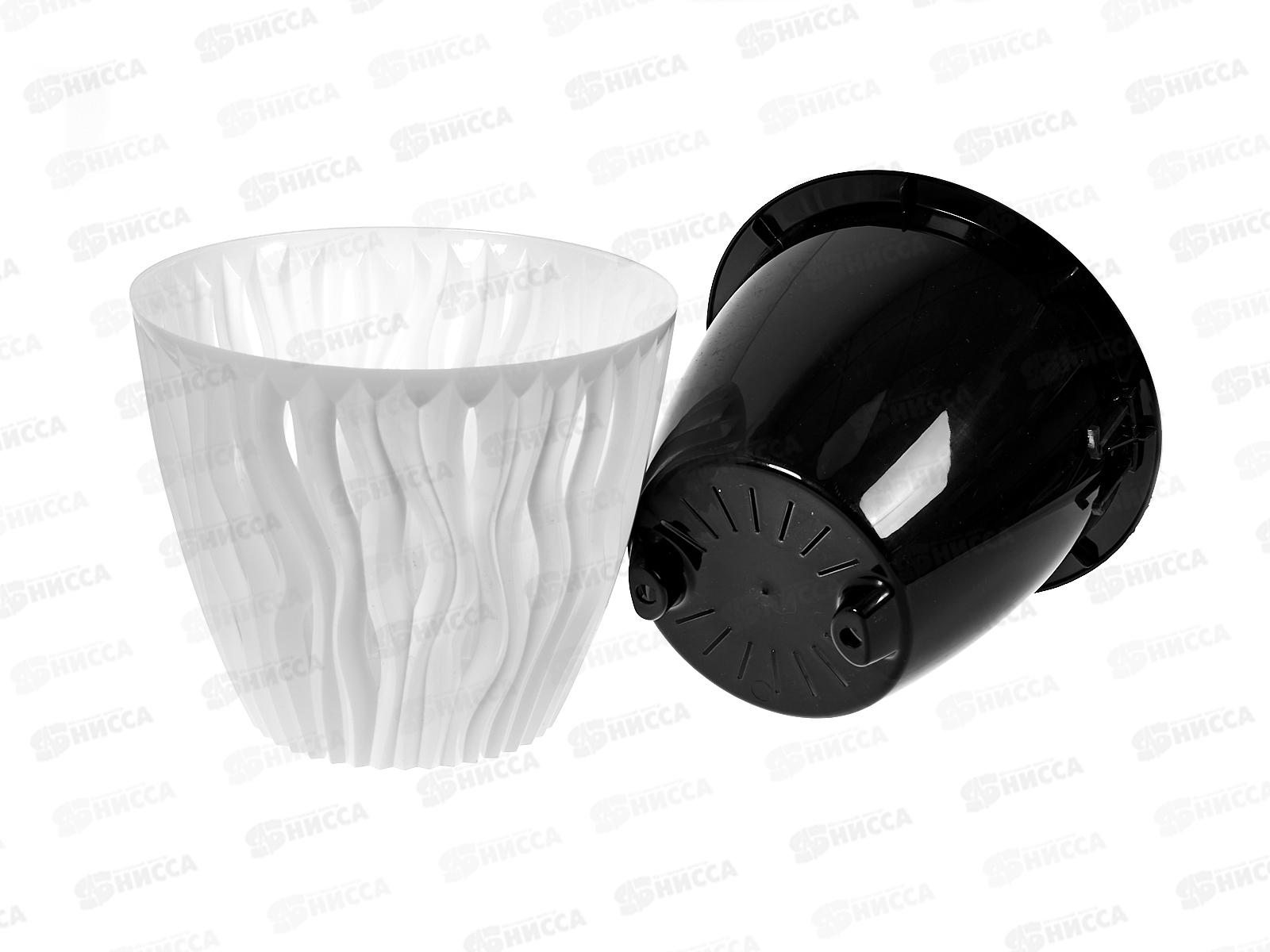 Кашпо &quotВдохновение&quot 2,25л Белый/Черный КШ-5409 *16