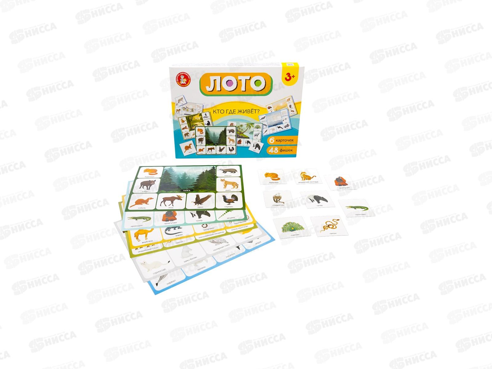 Лото &quotКто где живет?&quot (большое) 05523  *12