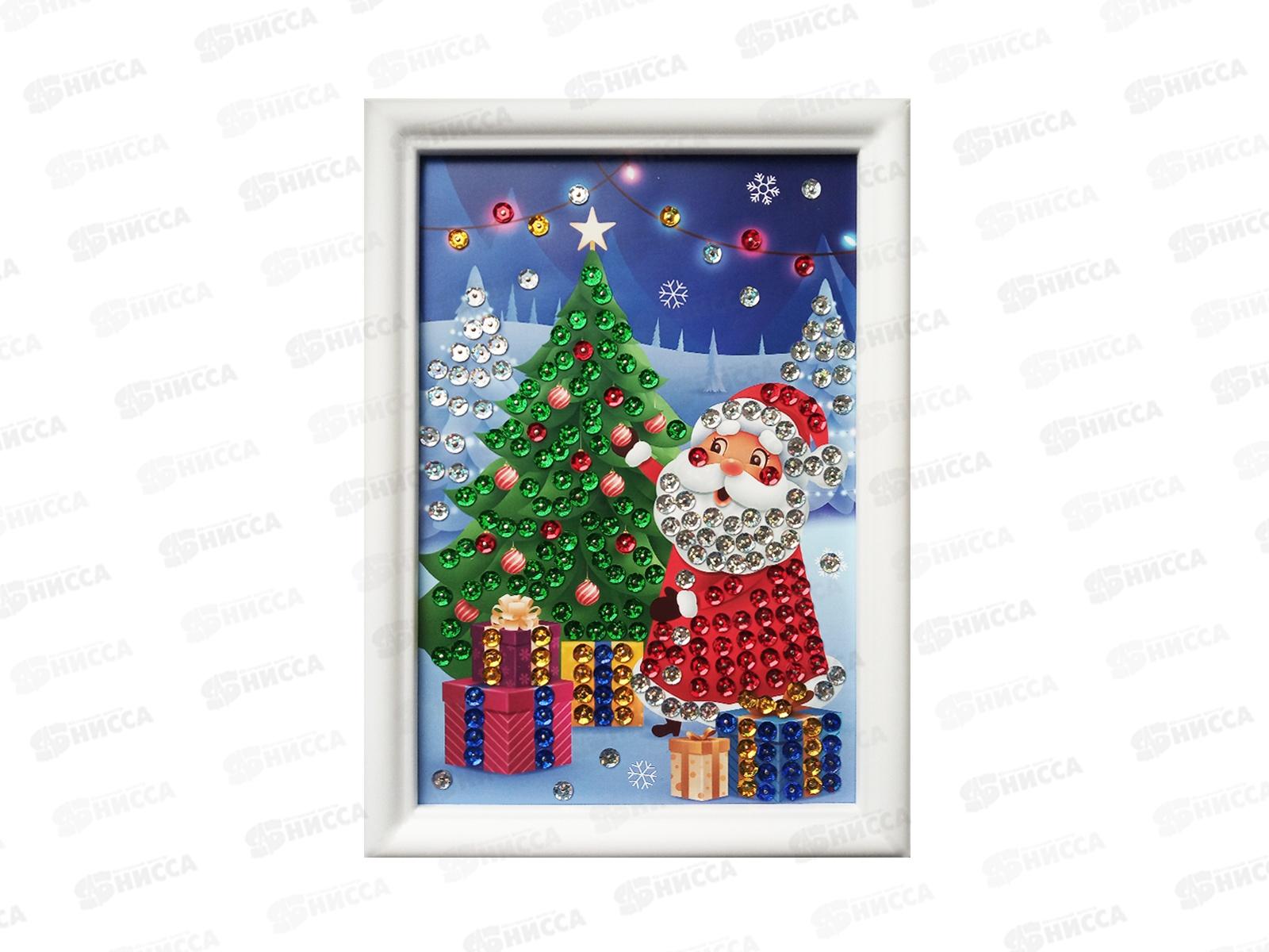 Рисунок с пайетками &quotДед Мороз&quot 04258