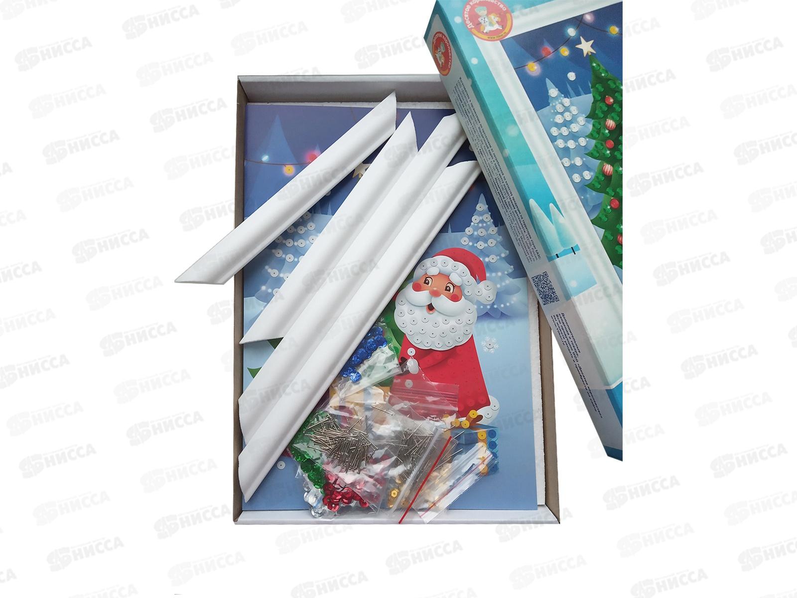 Рисунок с пайетками &quotДед Мороз&quot 04258