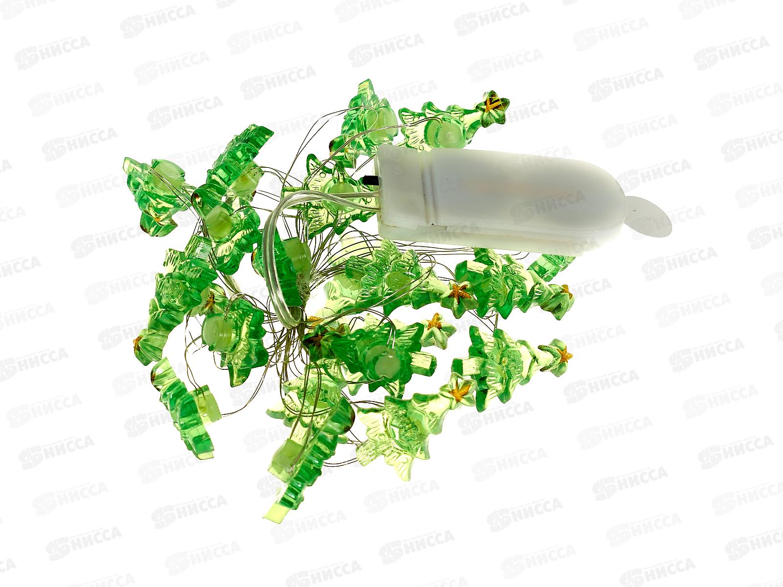 Гирлянда 2м &quotЕлочка новогодняя&quot 20 LED 1 режим теплый белый, тип питания от батареек 183-0404