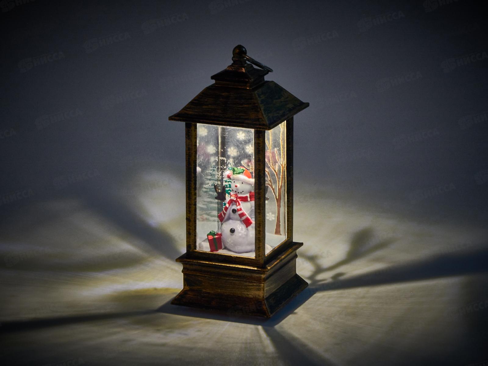 Сувенир &quotСнеговик-Зимняя история&quot с подсветкой 196-0780