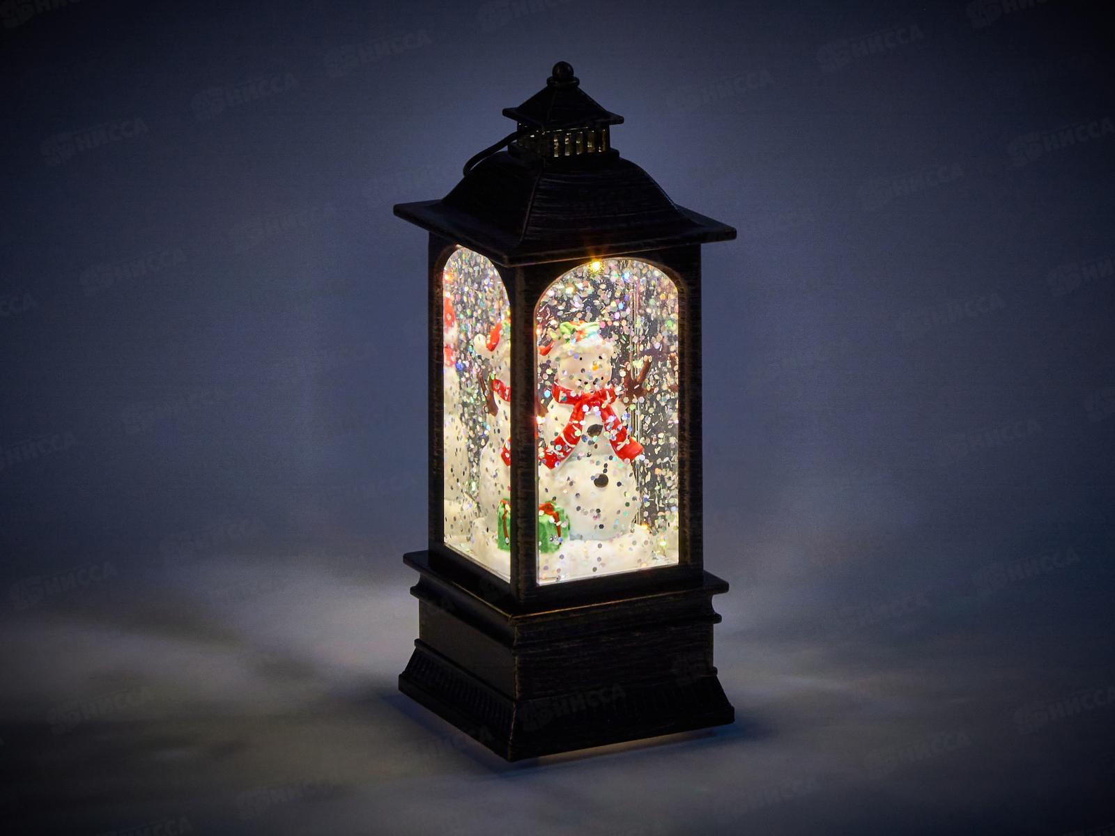 Сувенир &quotФонарь-Веселый Снеговик&quot 12,8*5,4см 196-0395