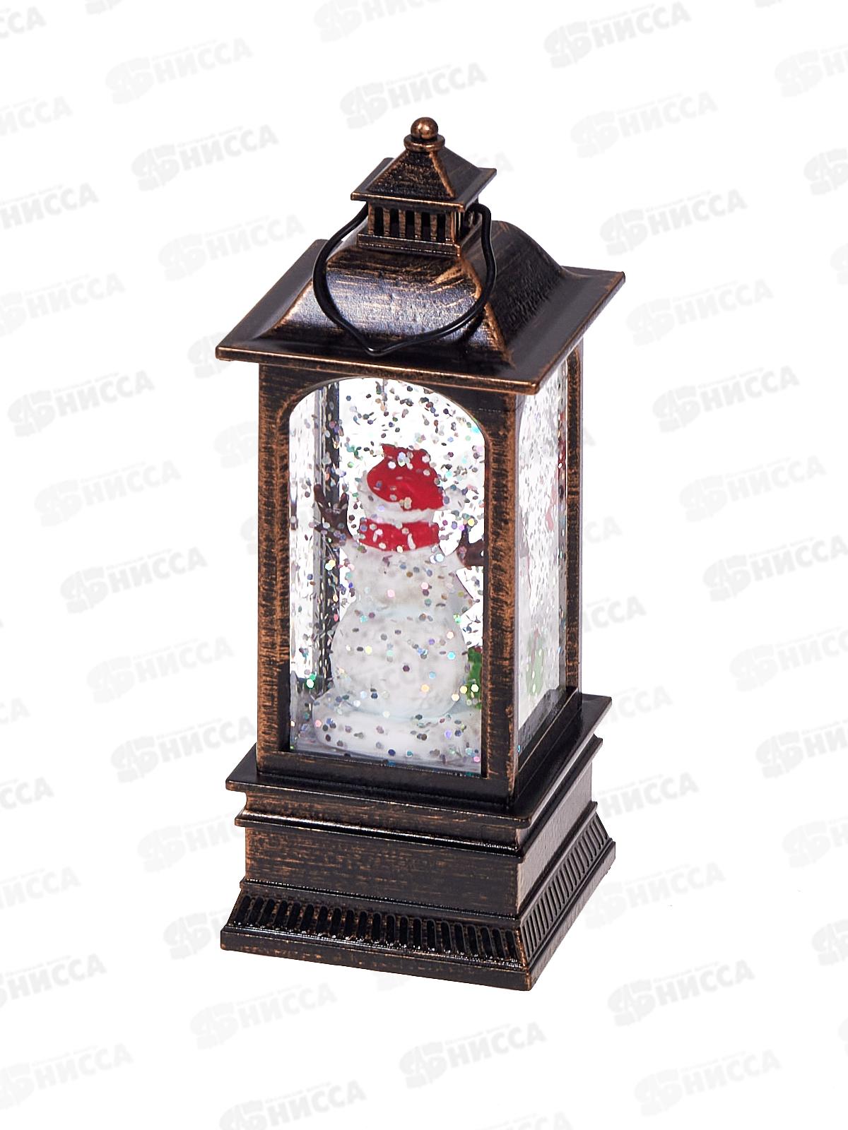 Сувенир &quotФонарь-Веселый Снеговик&quot 12,8*5,4см 196-0395