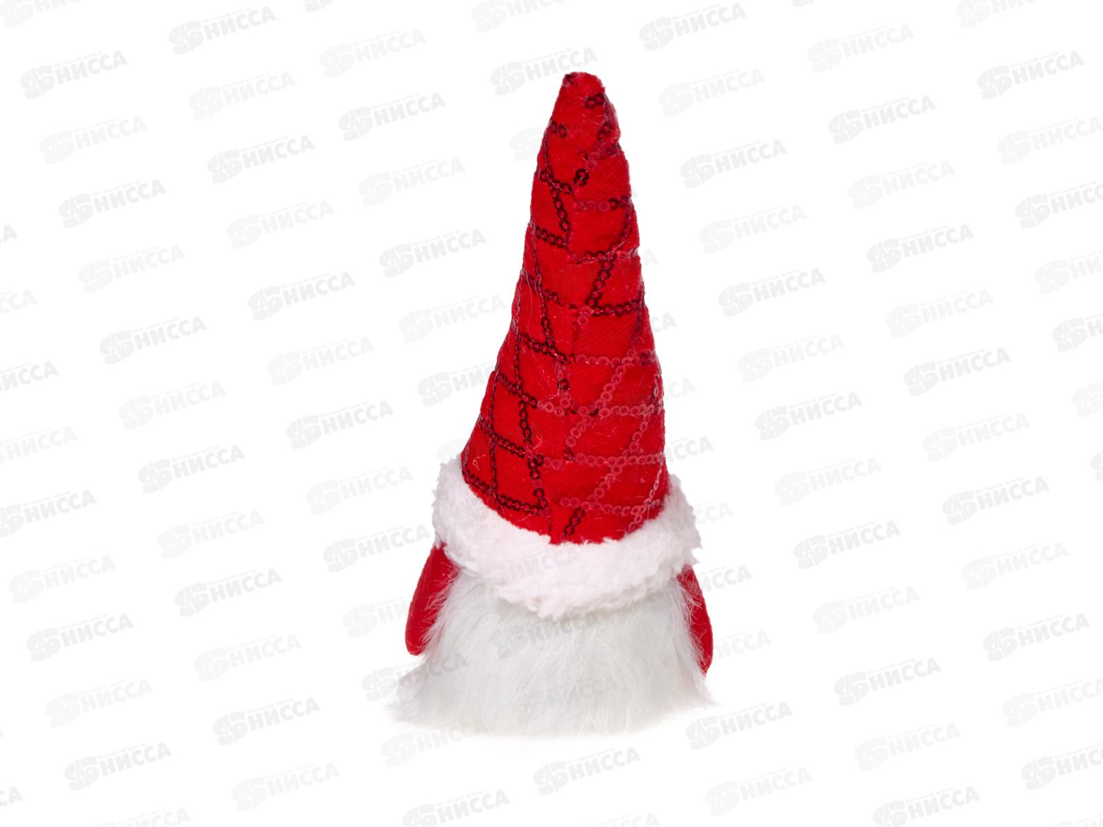 Сувенир &quotНовогодний лесовичок&quot 7*15*5см с подсв красный 700-0444