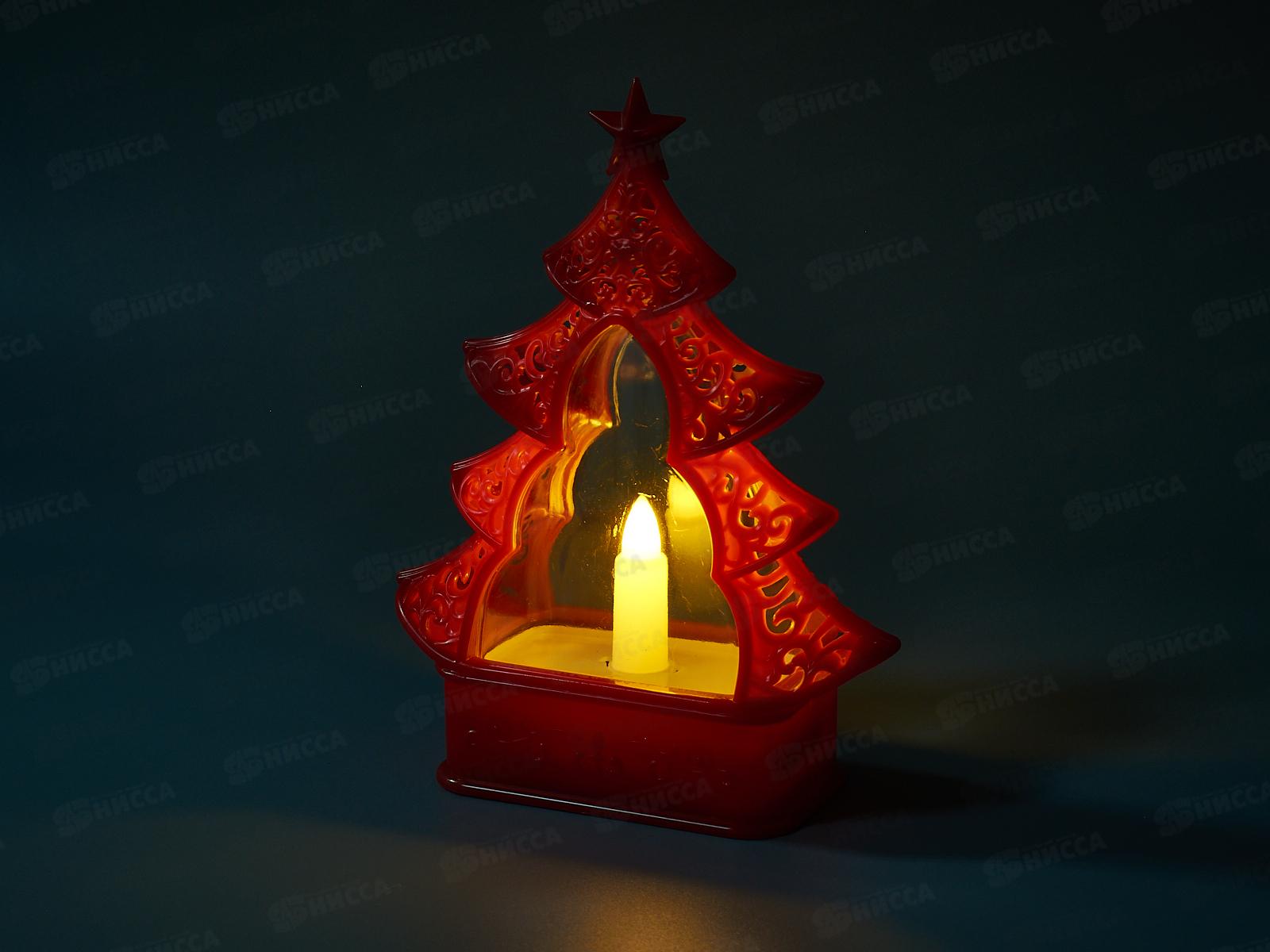 Сувенир &quotВолшебная елочка&quot 12,5*16,5см красн с подсв 700-0725