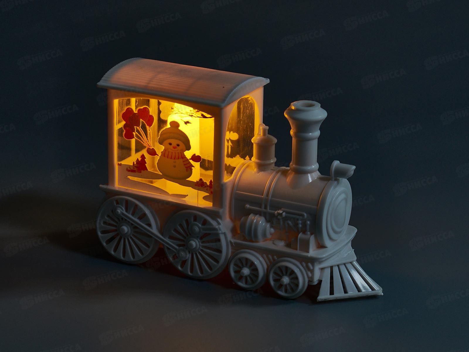 Сувенир &quotВолшебный паровозик&quot 8*5*14см белый с подсв 700-0685