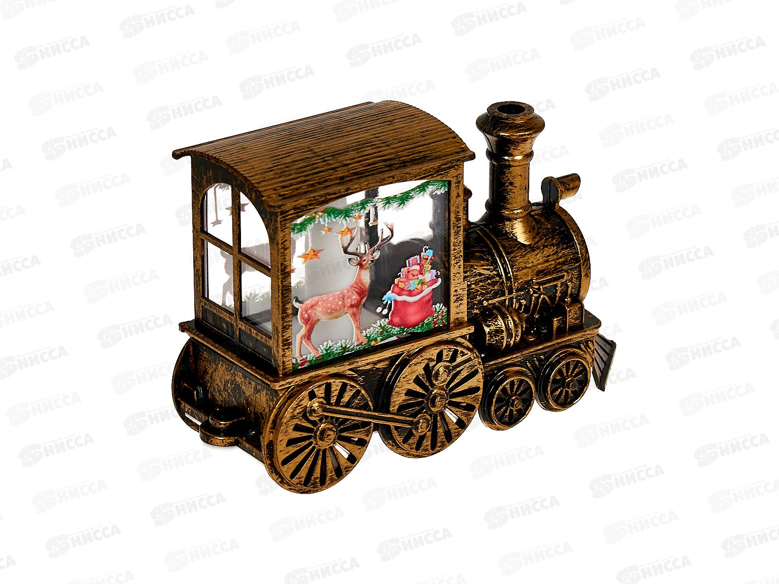 Сувенир &quotВолшебный паровозик&quot 8*5*14см бронза с подсв 700-0687