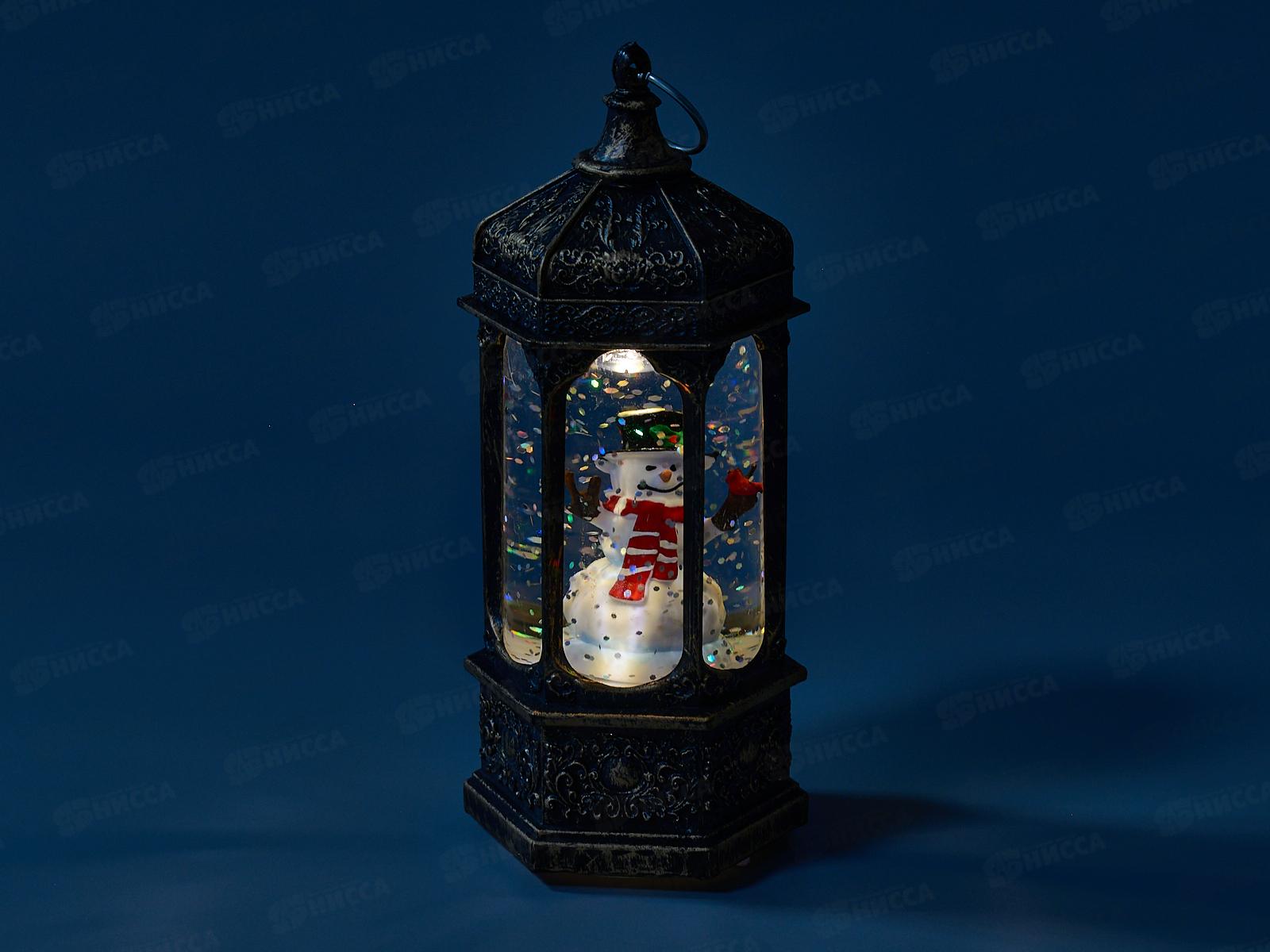 Сувенир &quotСказочный мир Снеговик&quot 6,4*14,5см бронза с подсв 700-0693