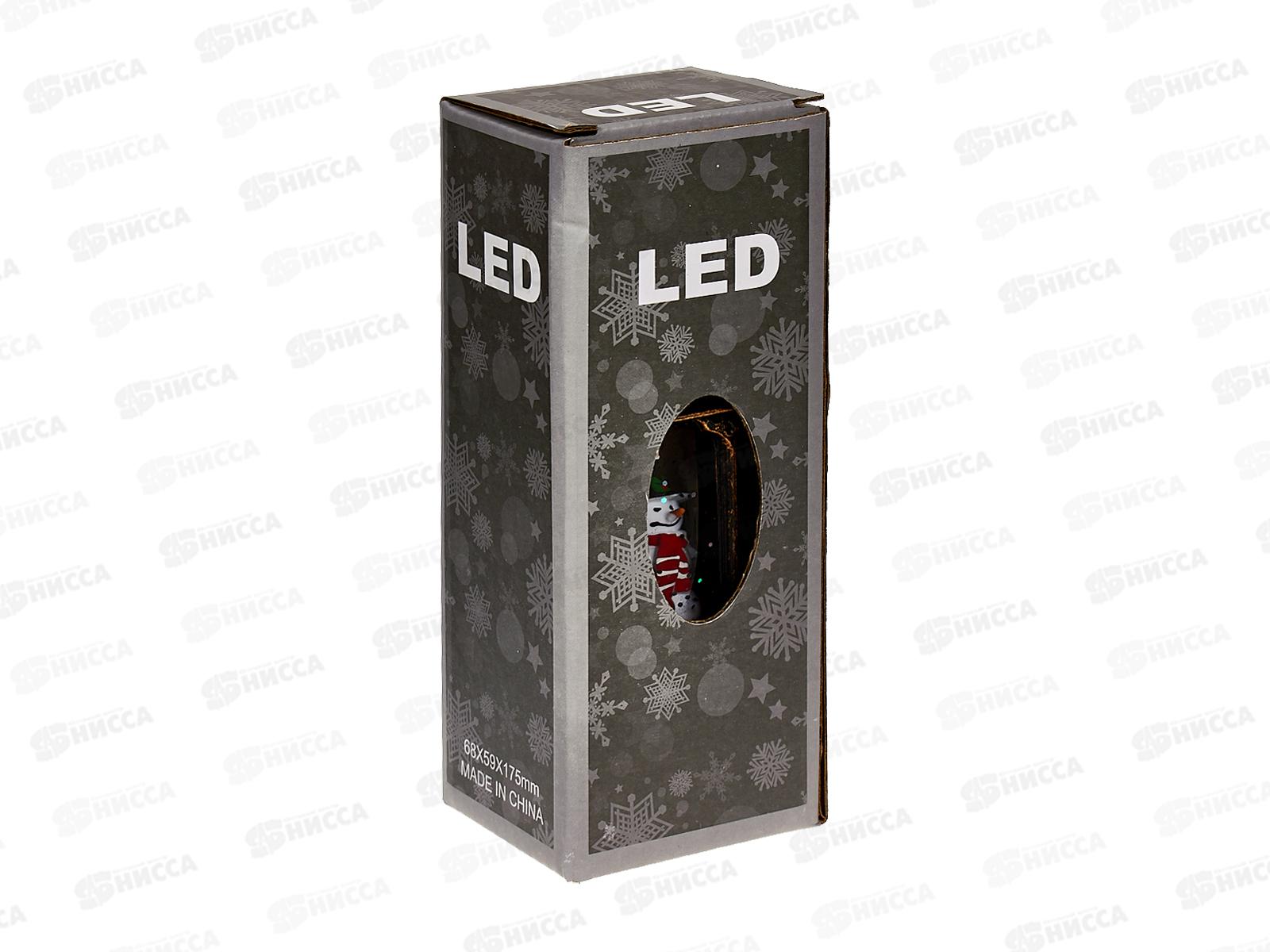 Сувенир &quotСказочный мир Снеговик&quot 6,4*14,5см бронза с подсв 700-0693