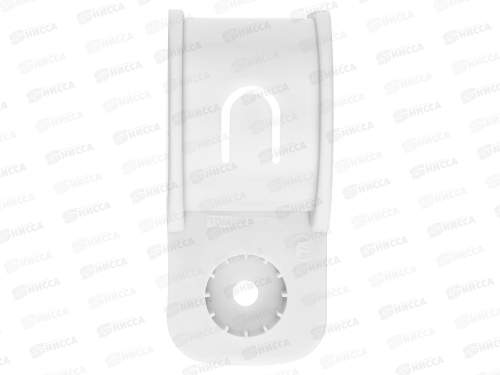 Крепеж-скоба для трубы 25 мм односторонняя для прямого монтажа, белая, 6013 *50/450