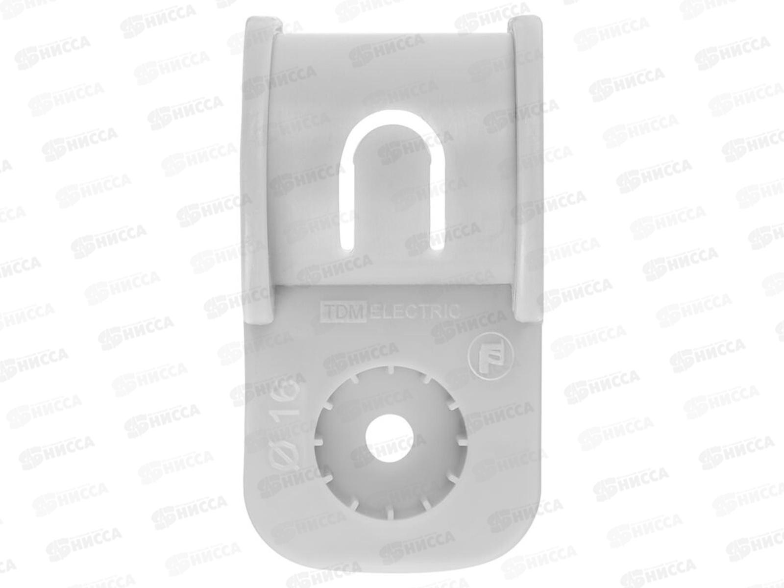 Крепеж-скоба для трубы 16 мм односторонняя для прямого монтажа, серая, 6001 *50/750