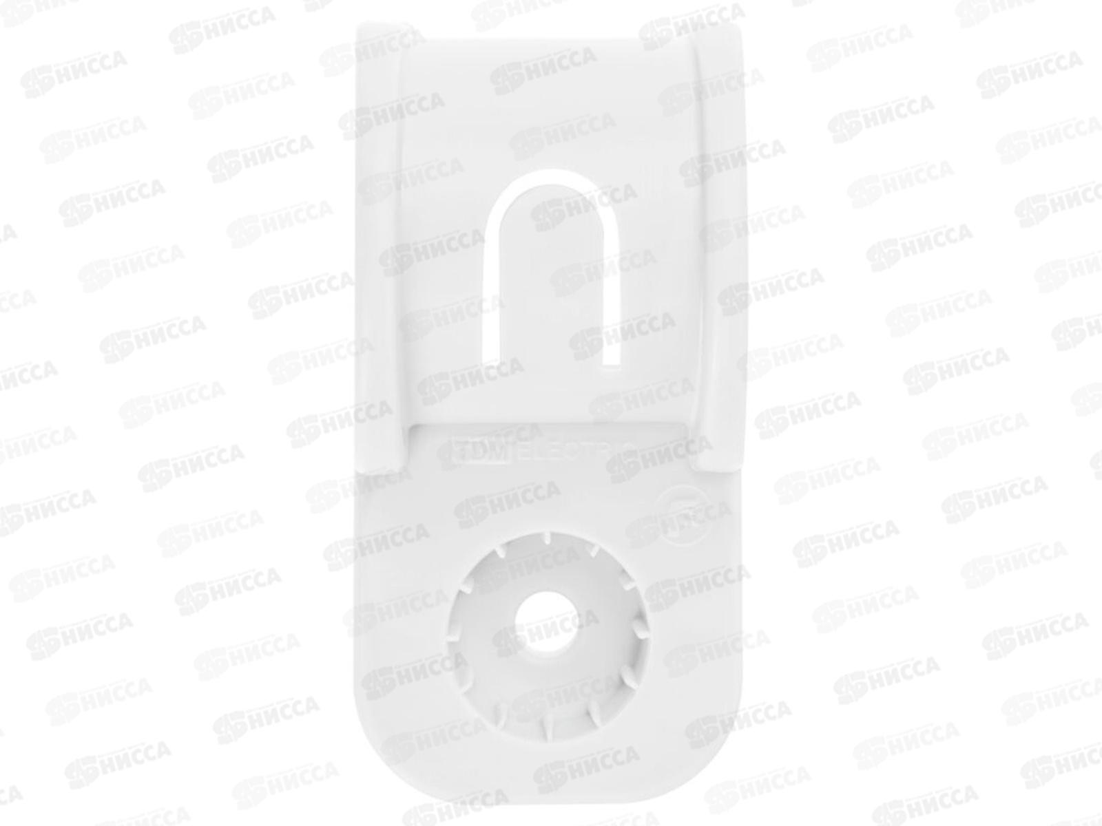 Крепеж-скоба для трубы 20 мм односторонняя для прямого монтажа, белая, 6012 *50/600