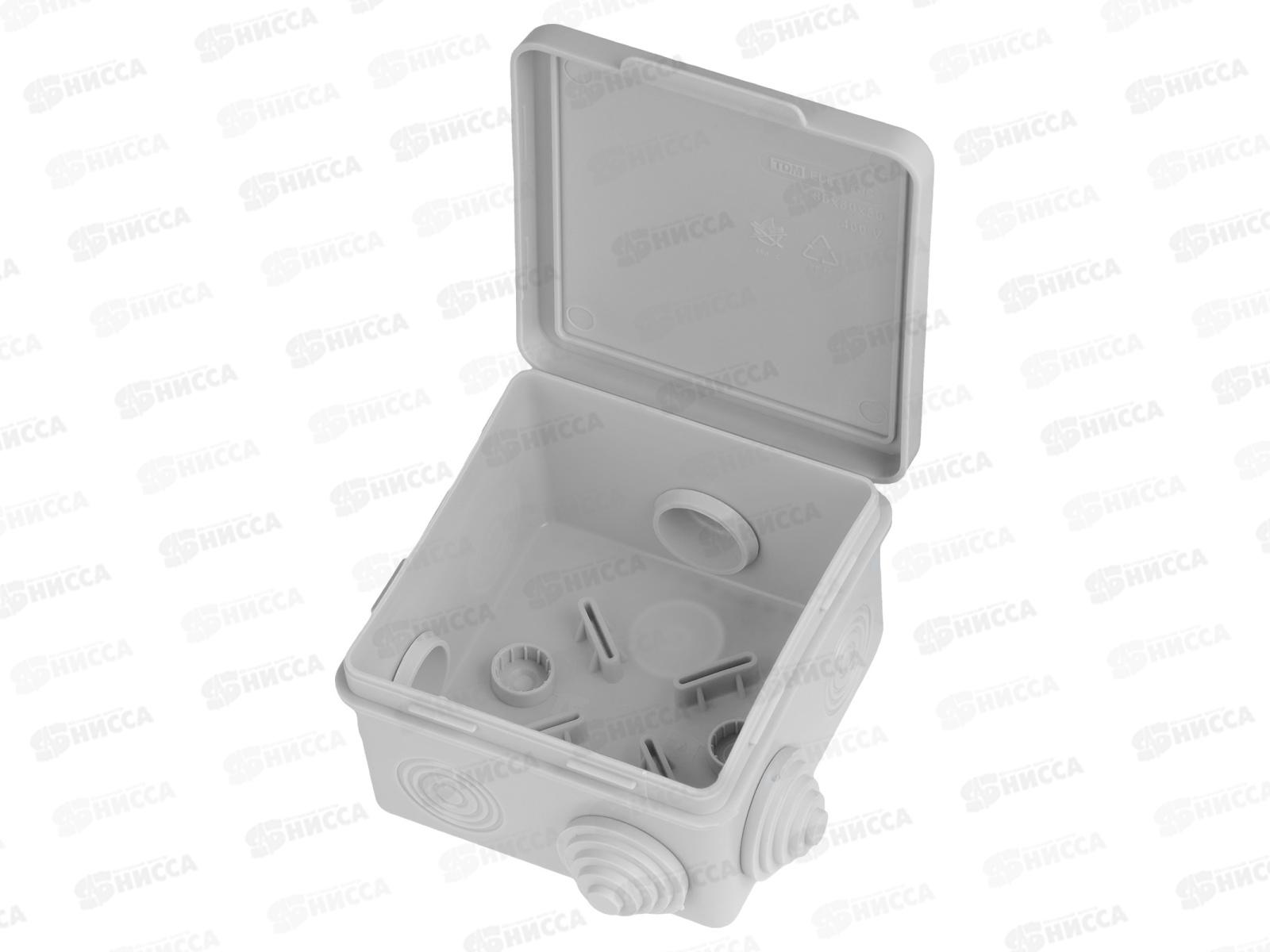 Коробка распаячная TDM ОП для прямого монтажа 80*80*50мм, крышка, IP54, 7вх., 7112  *100