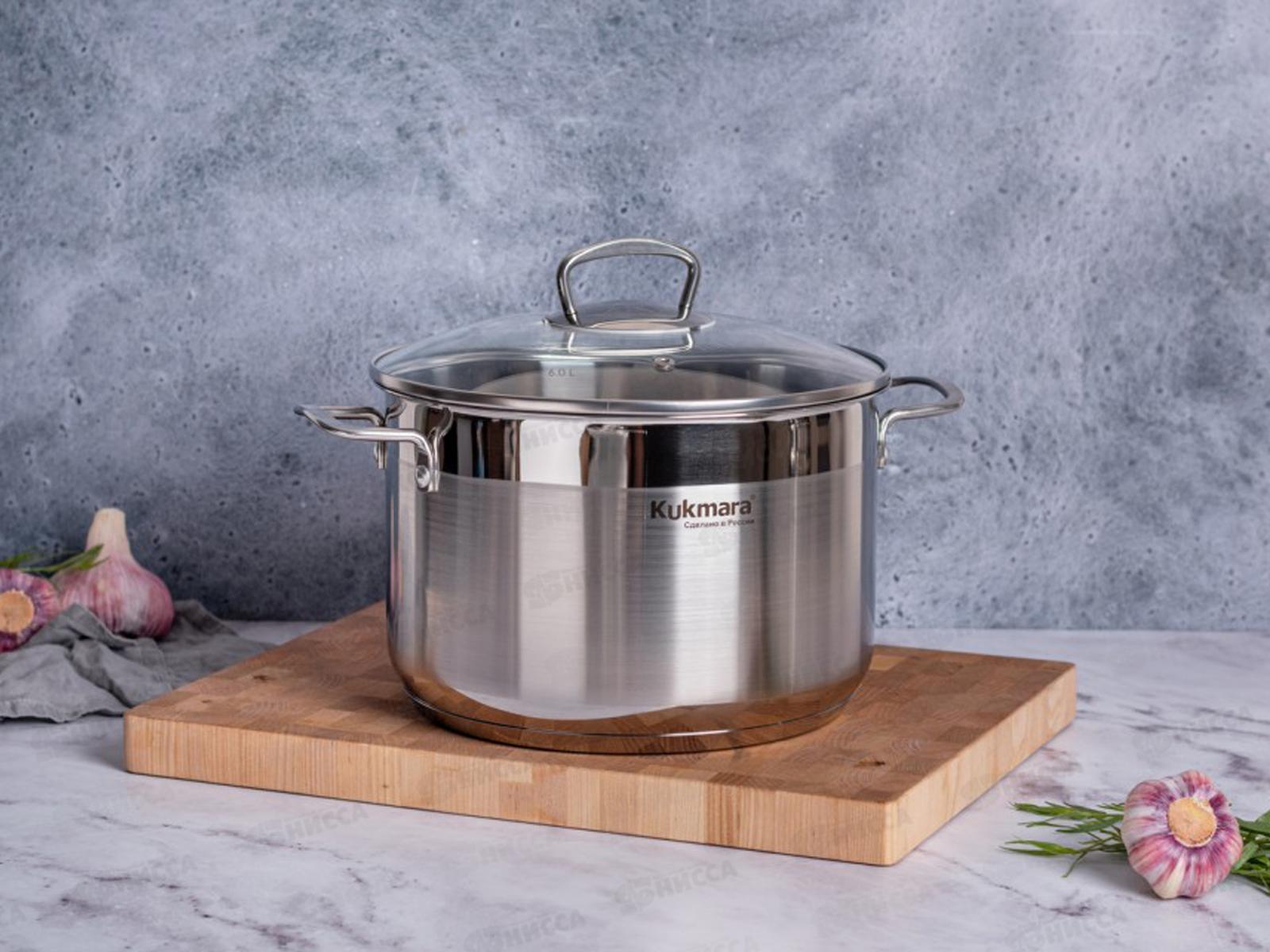 Кастрюля 6,0л &quotORION&quot д.24см со стеклянной крышкой, ORN-CA6024G