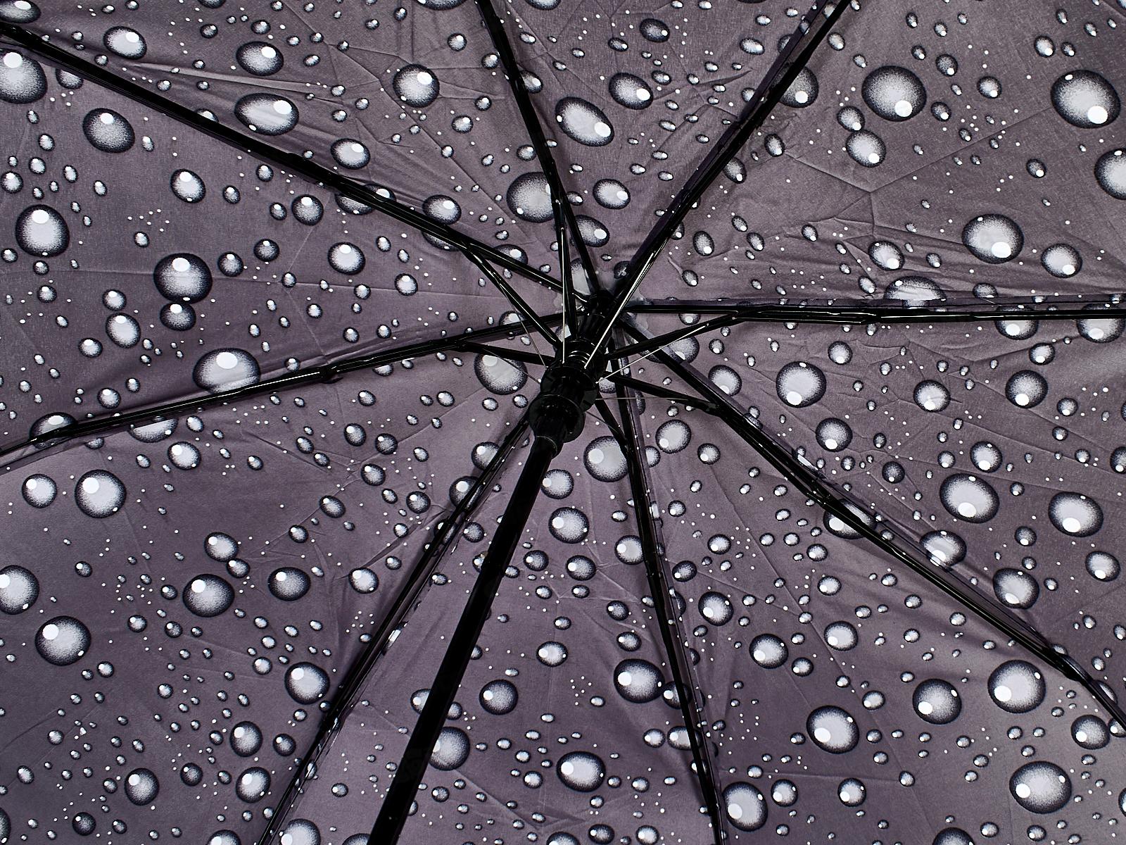 Зонт взрослый Капли на сером 058D-4324D, 409105 *12  гб