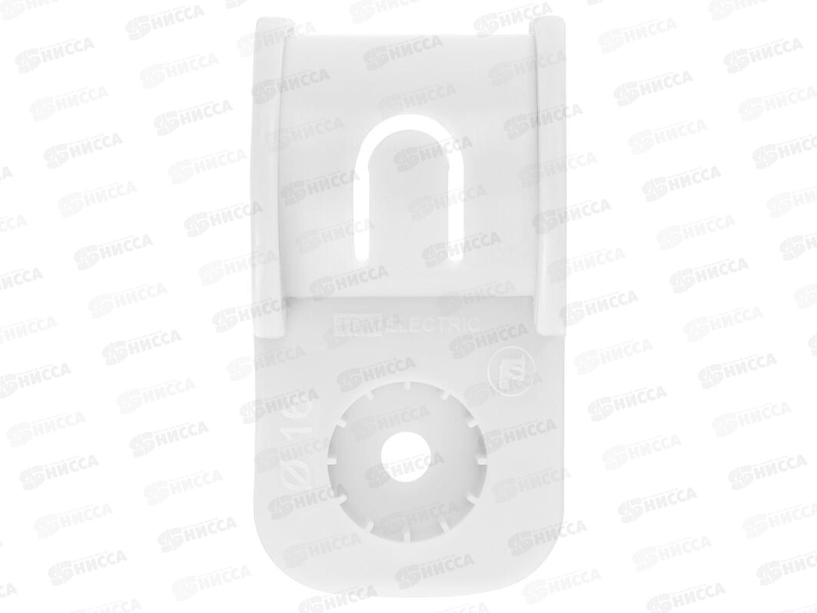 Крепеж-скоба 16мм односторонняя белая, 6011 *50/600