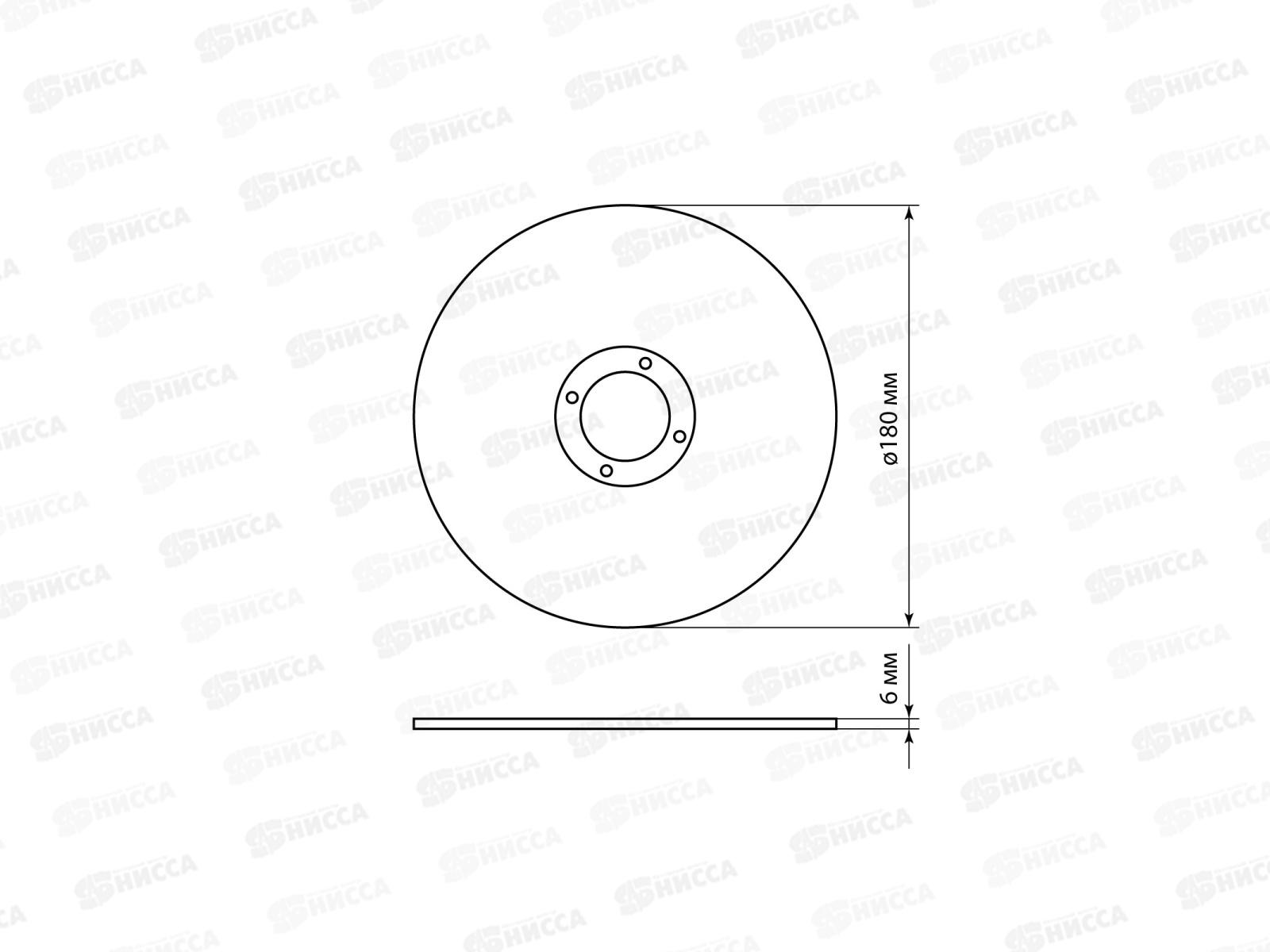 Круг зачистной по металлу, 180х6х22,2 тип 42, A24RBF, Рубин TDM