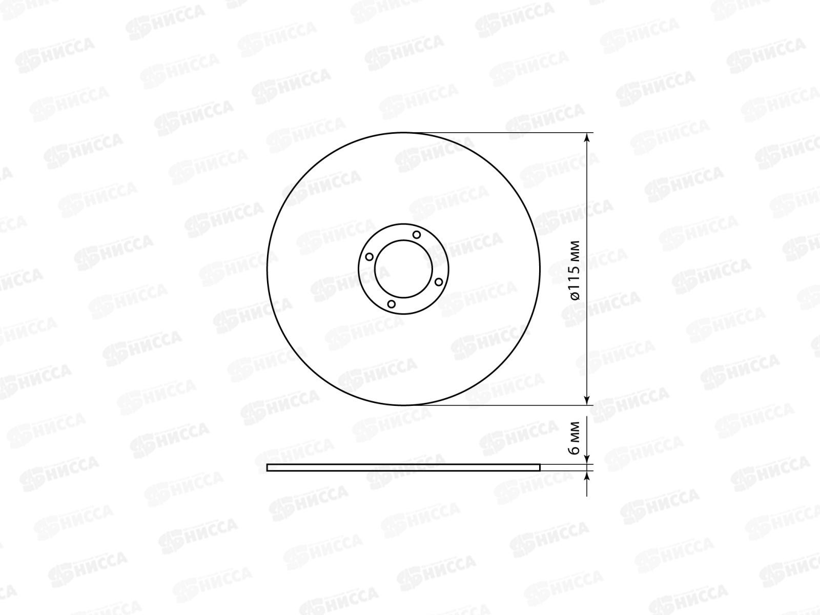 Круг зачистной по металлу, 115х6х22,2 тип 42, A24RBF, Рубин TDM