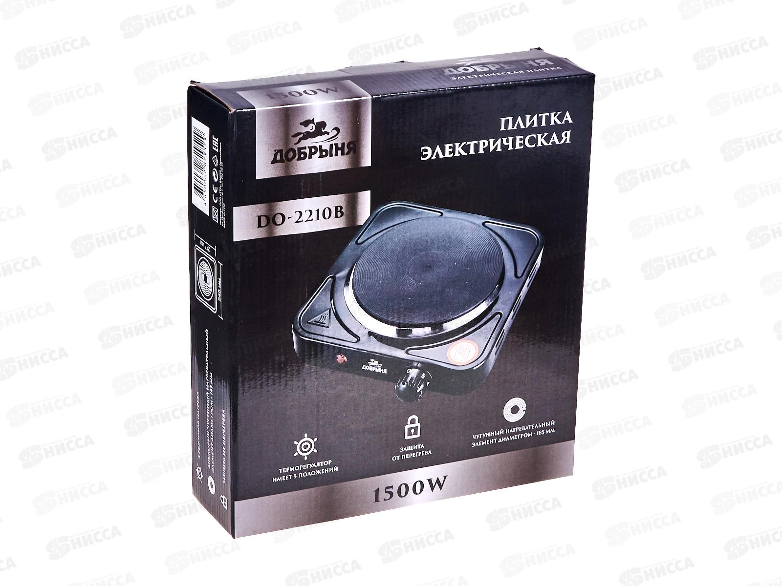 Плита электрическая DO-2210B 1конфорка 1500Вт черная блин Добрыня