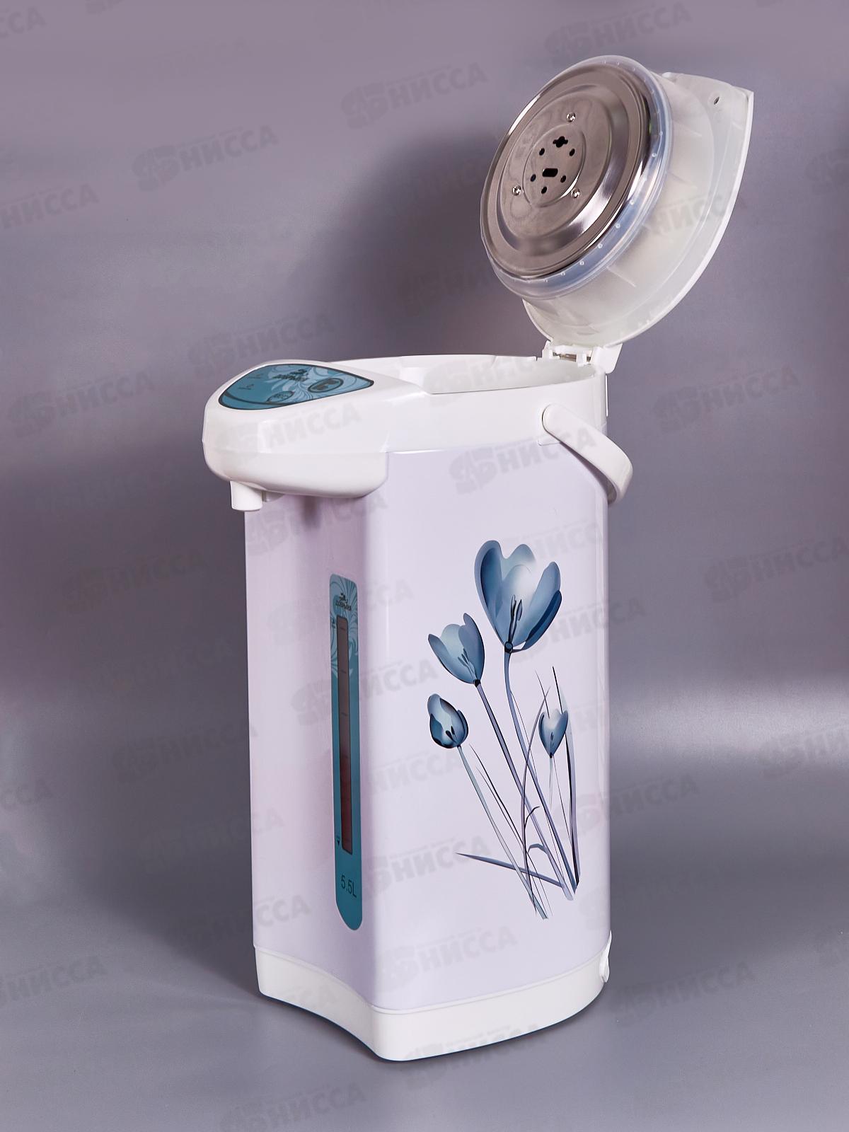 Чайник-термос DO-496 5,5л Тюльпан на белом х6 Добрыня