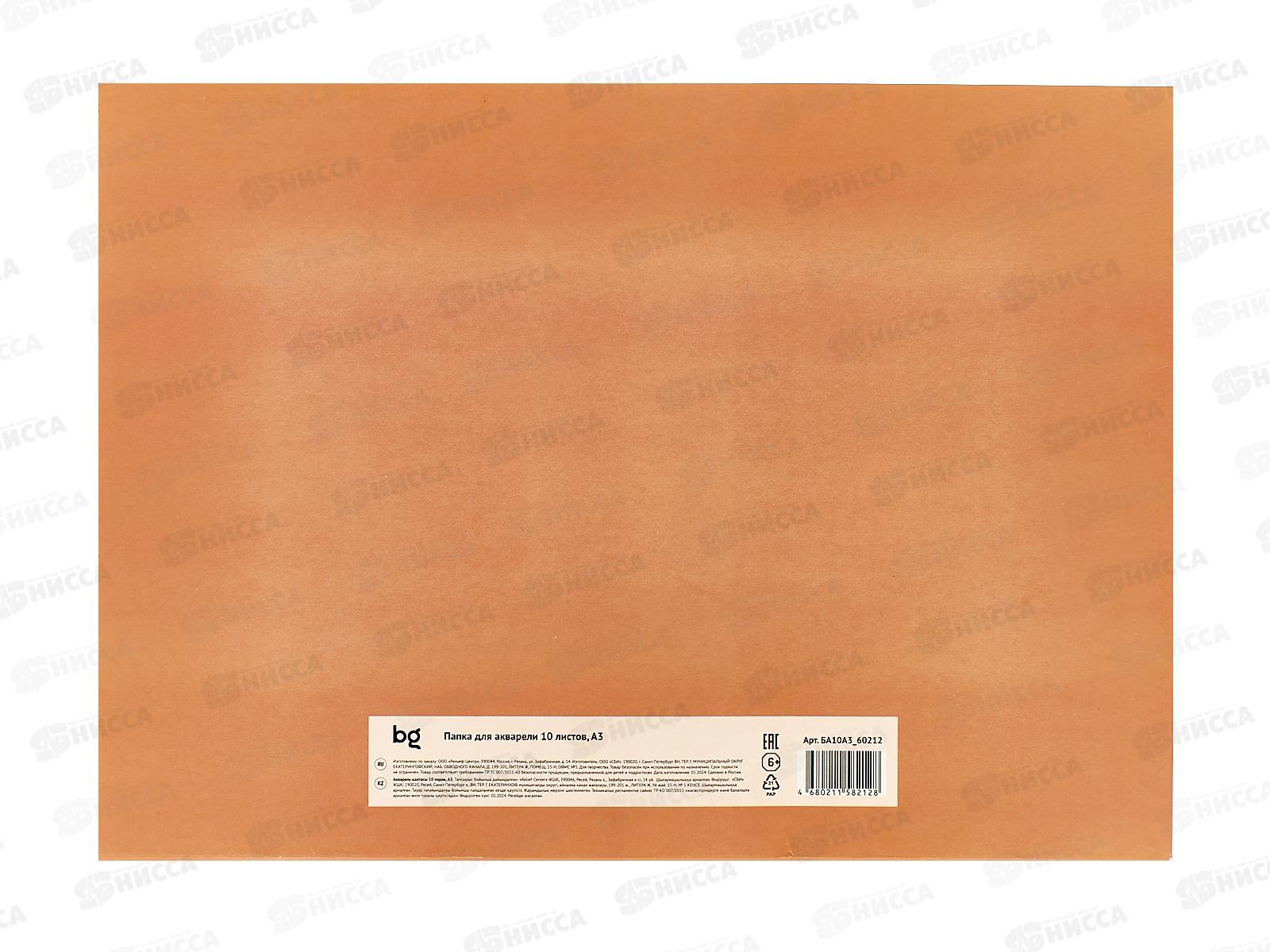 Папка для акварели А3 10л BG Рыжие друзья 60212*32